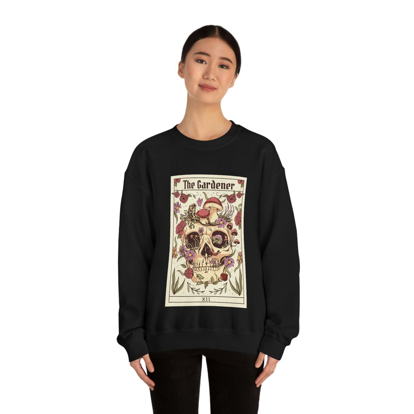 Tarot Card The Gardener Skull Sweatshirt