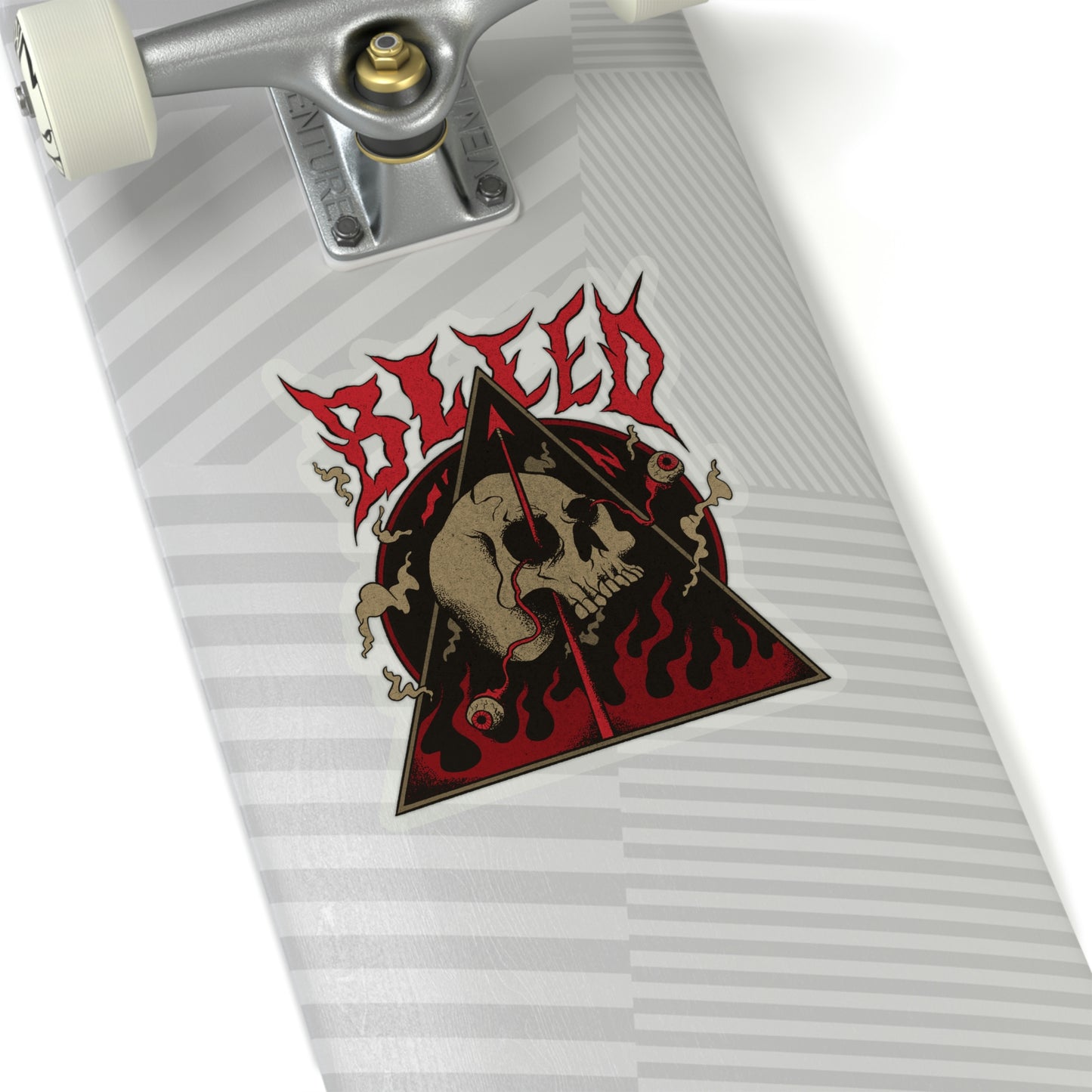 SKULL METAL BAND Goth Aesthetic Bleed Sticker