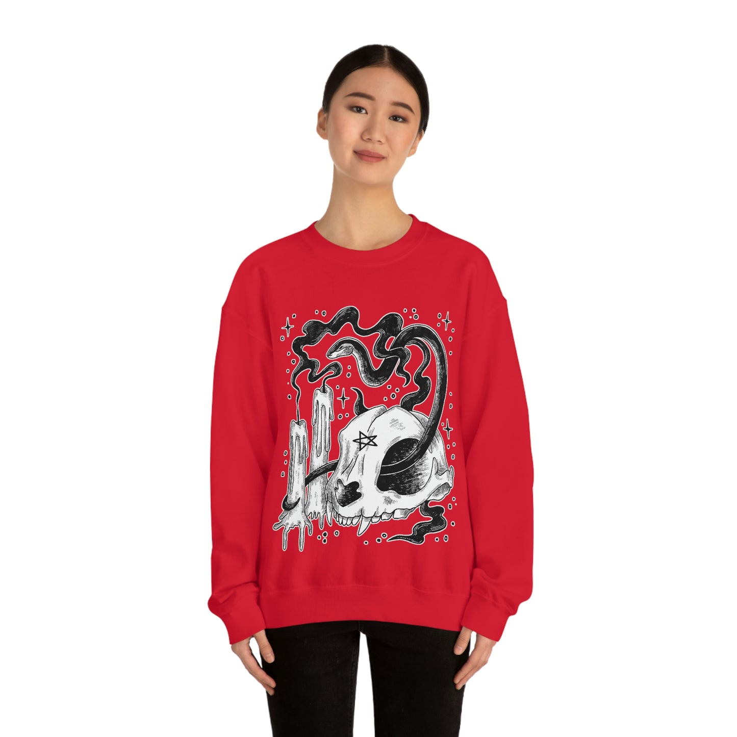 Witch Aesthetic Skull Goth Aesthetic Sweatshirt
