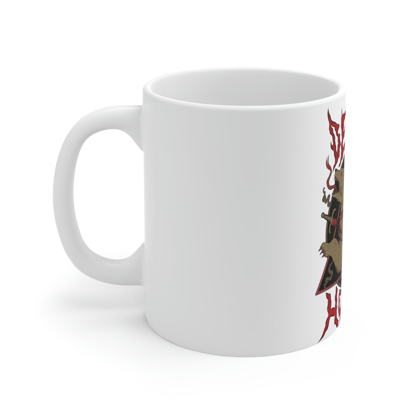 Death Hound Goth Aesthetic White Ceramic Mug