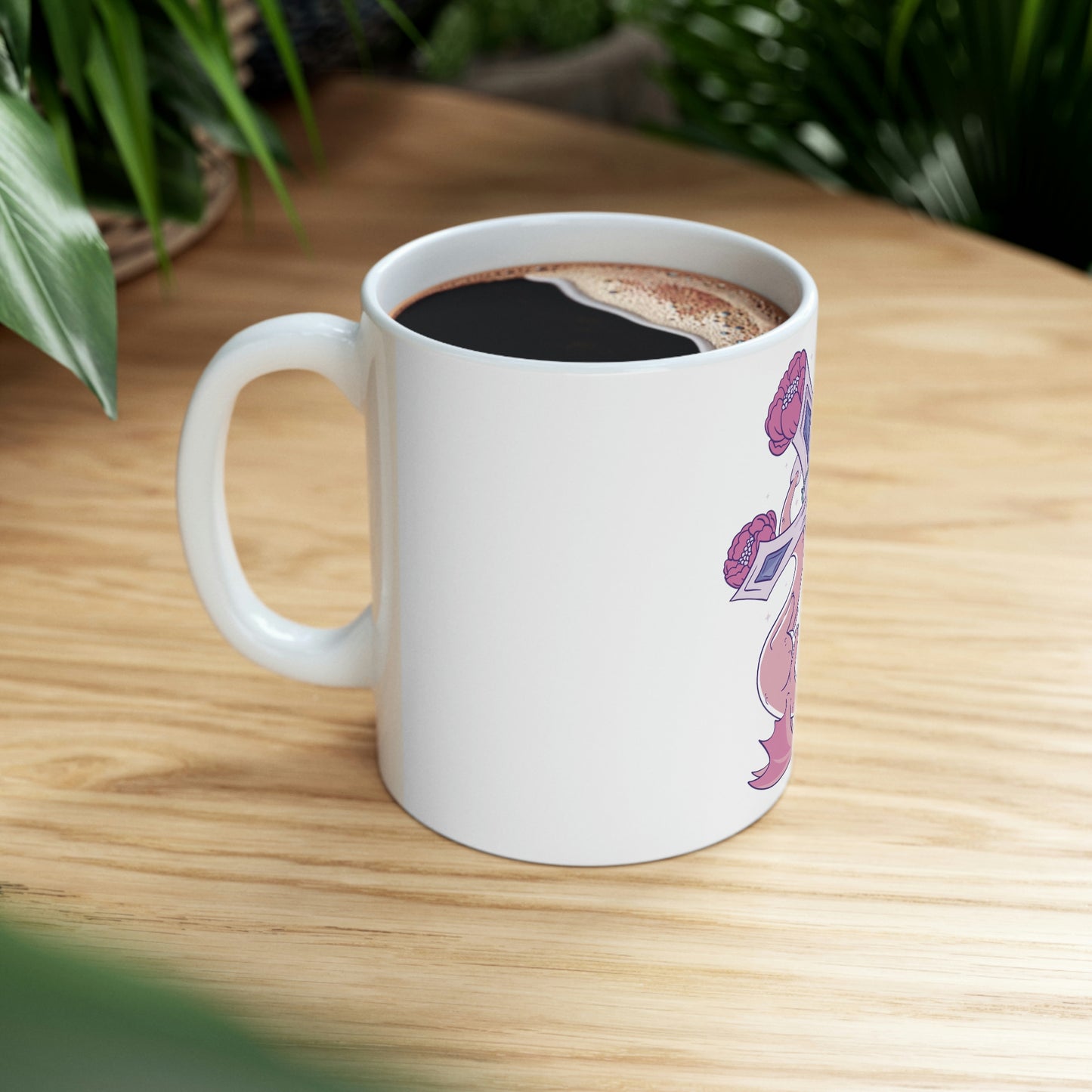 Pastel Goth Dragons, Goth Aesthetic White Ceramic Mug