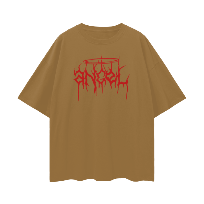 Oversized Alt Grunge Angel T-Shirt