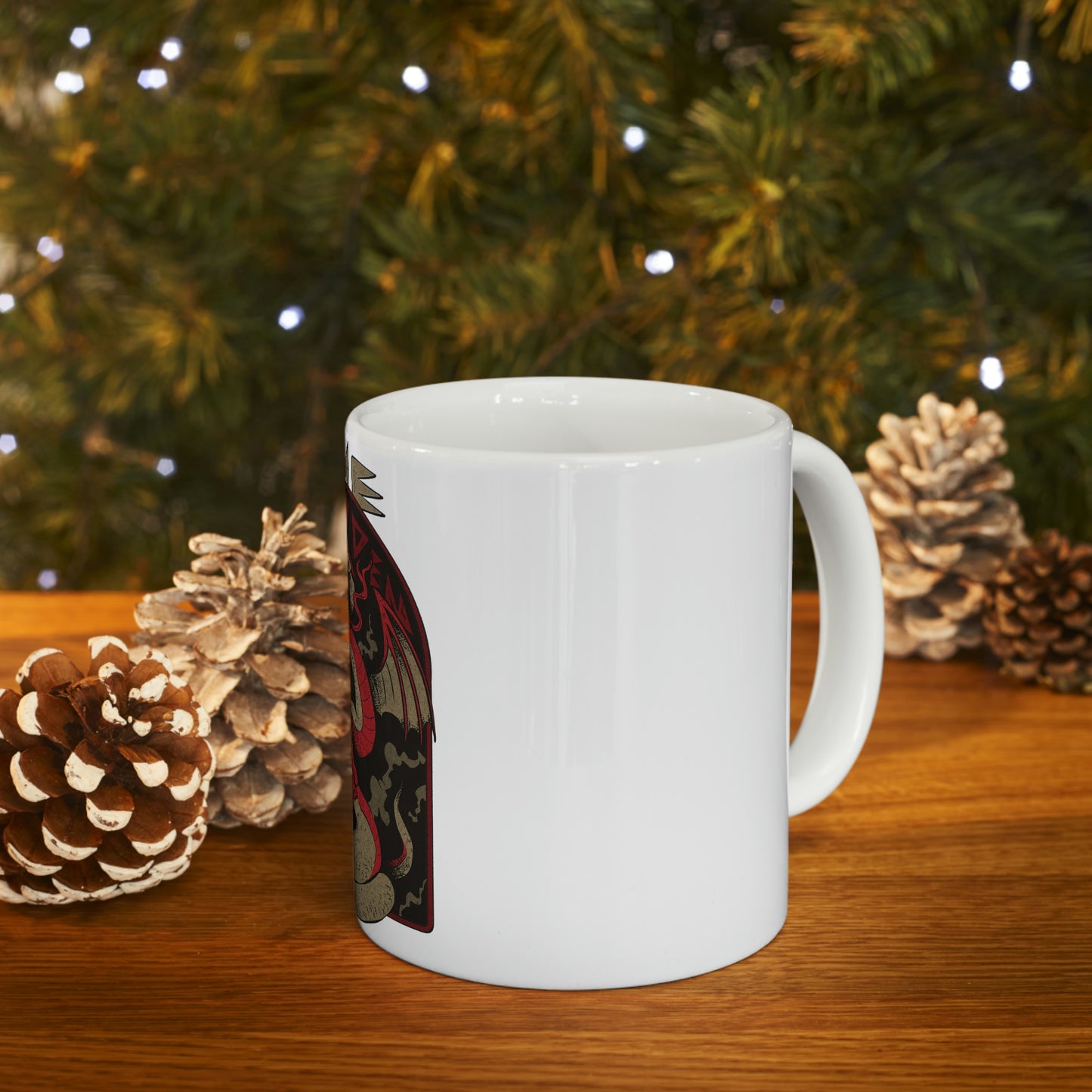 Snake N Skull Goth Aesthetic White Ceramic Mug