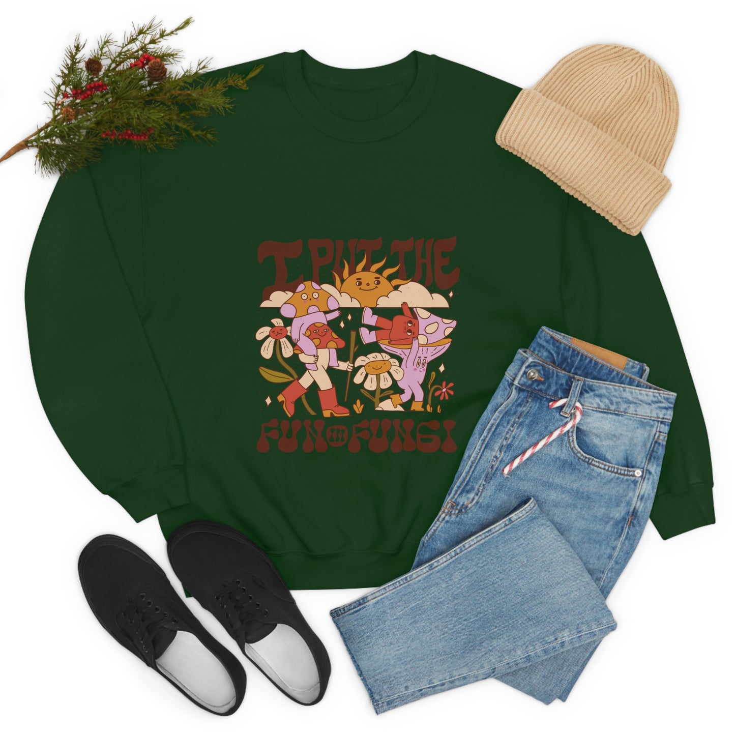 Cottagecore I Put The Fun In Fungi Sweatshirt