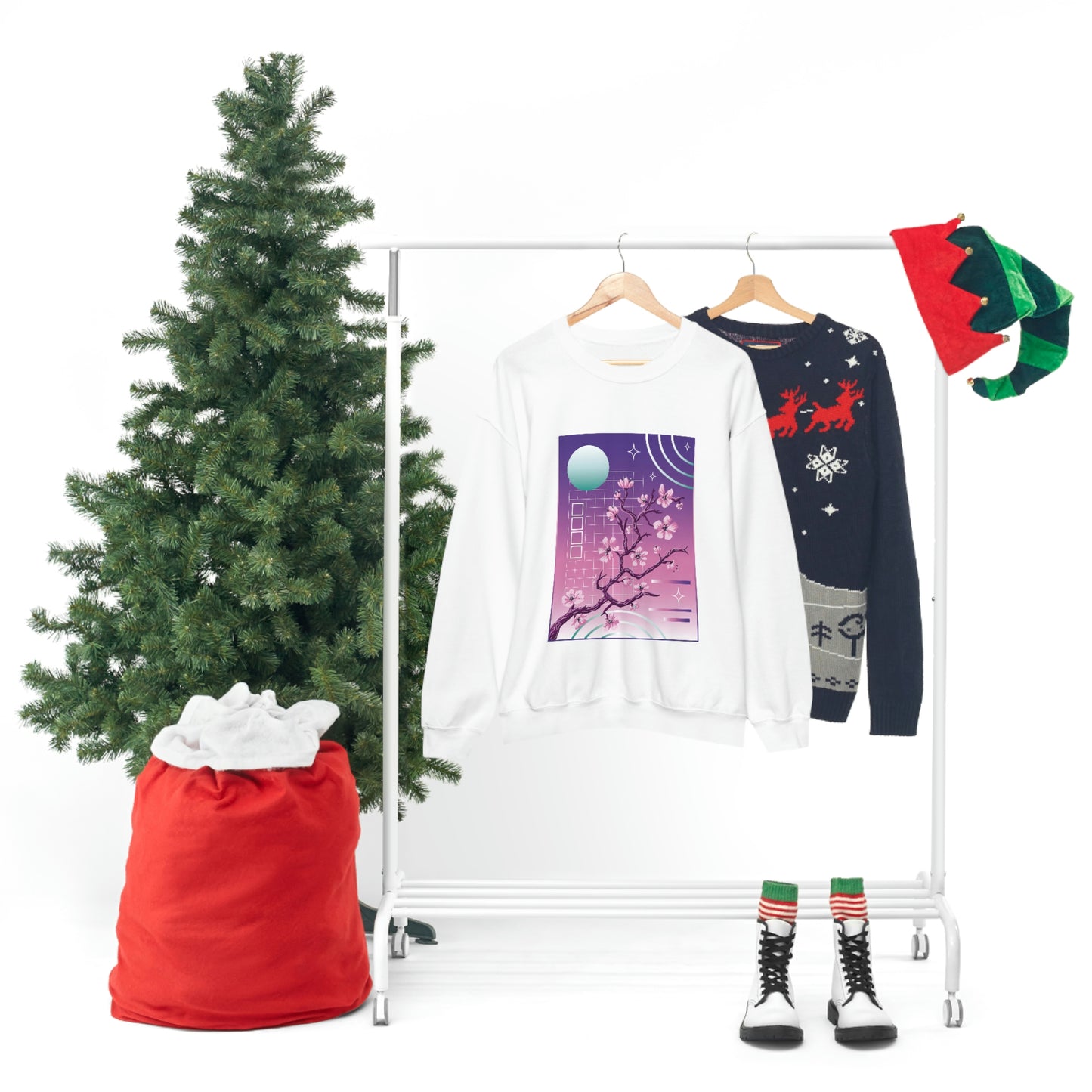 Indie Japanese Art, Japan Streeetwear Retro, Japanese Aesthetic Blossom Sweatshirt