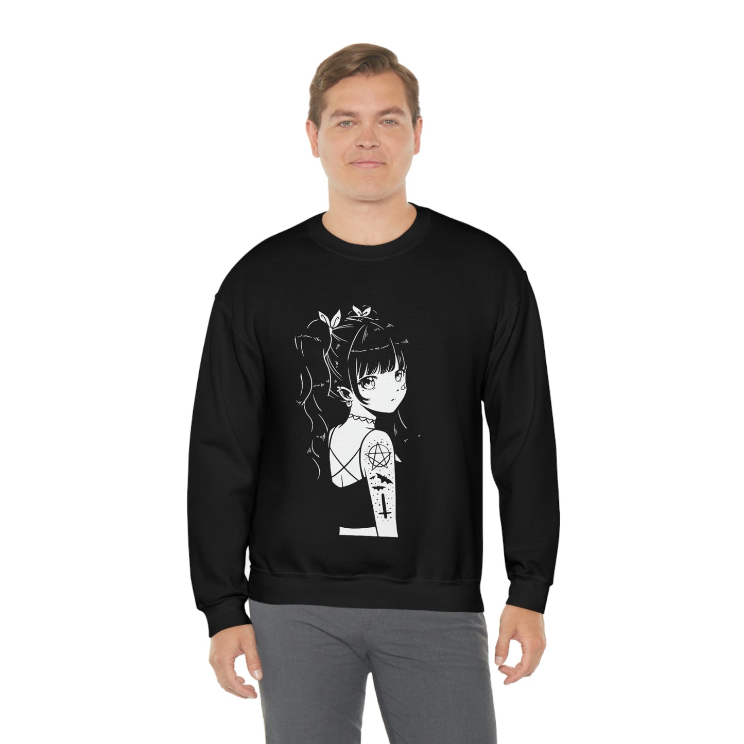 Anime Girl Goth Aesthetic Sweatshirt