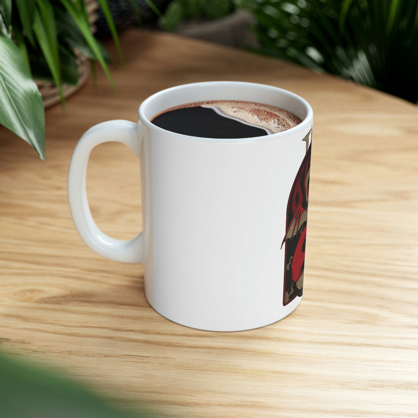 Snake N Skull Goth Aesthetic White Ceramic Mug