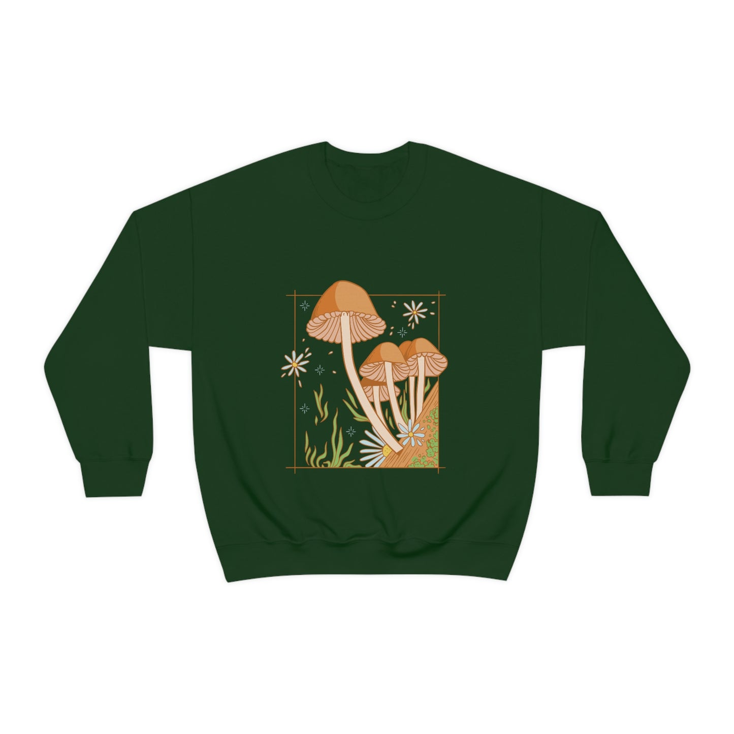 Cottagecore Aesthetic Mushrooms and Frog Sweatshirt
