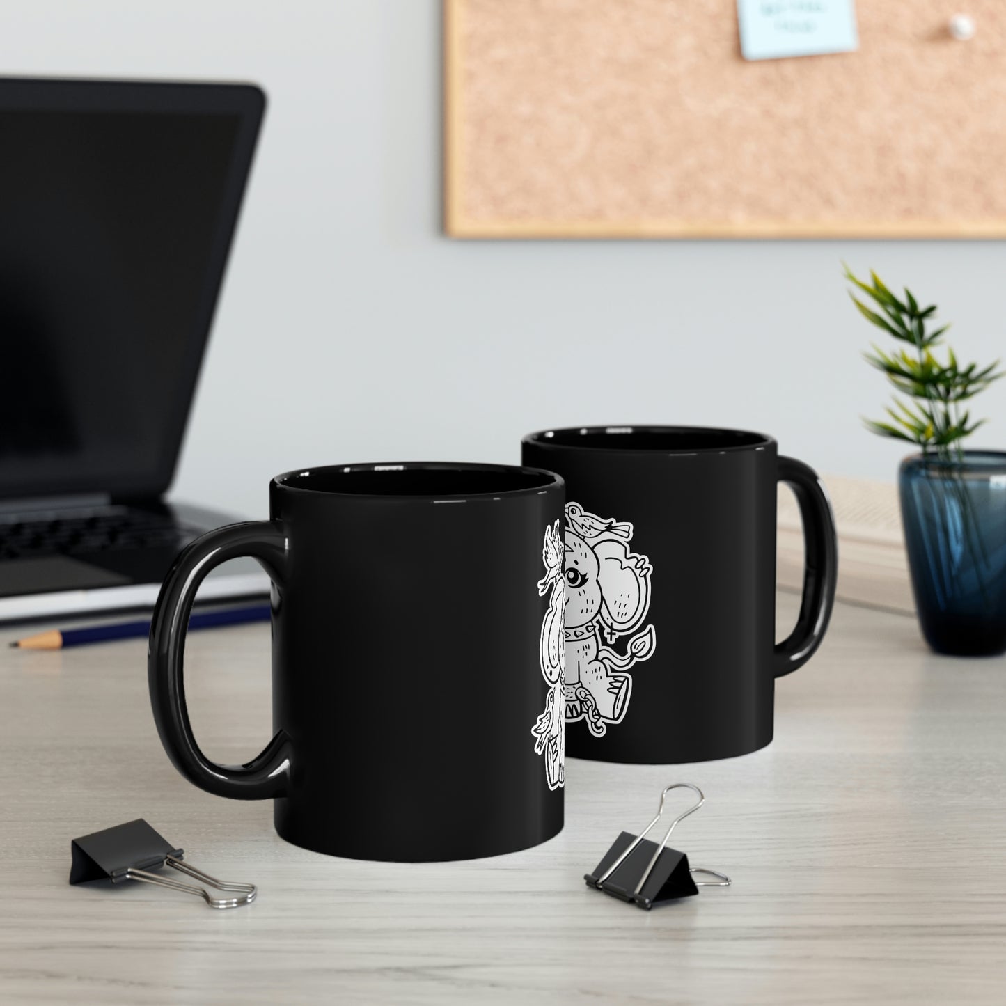 Gothic Elephant Graphic Goth Aesthetic 11oz Black Mug