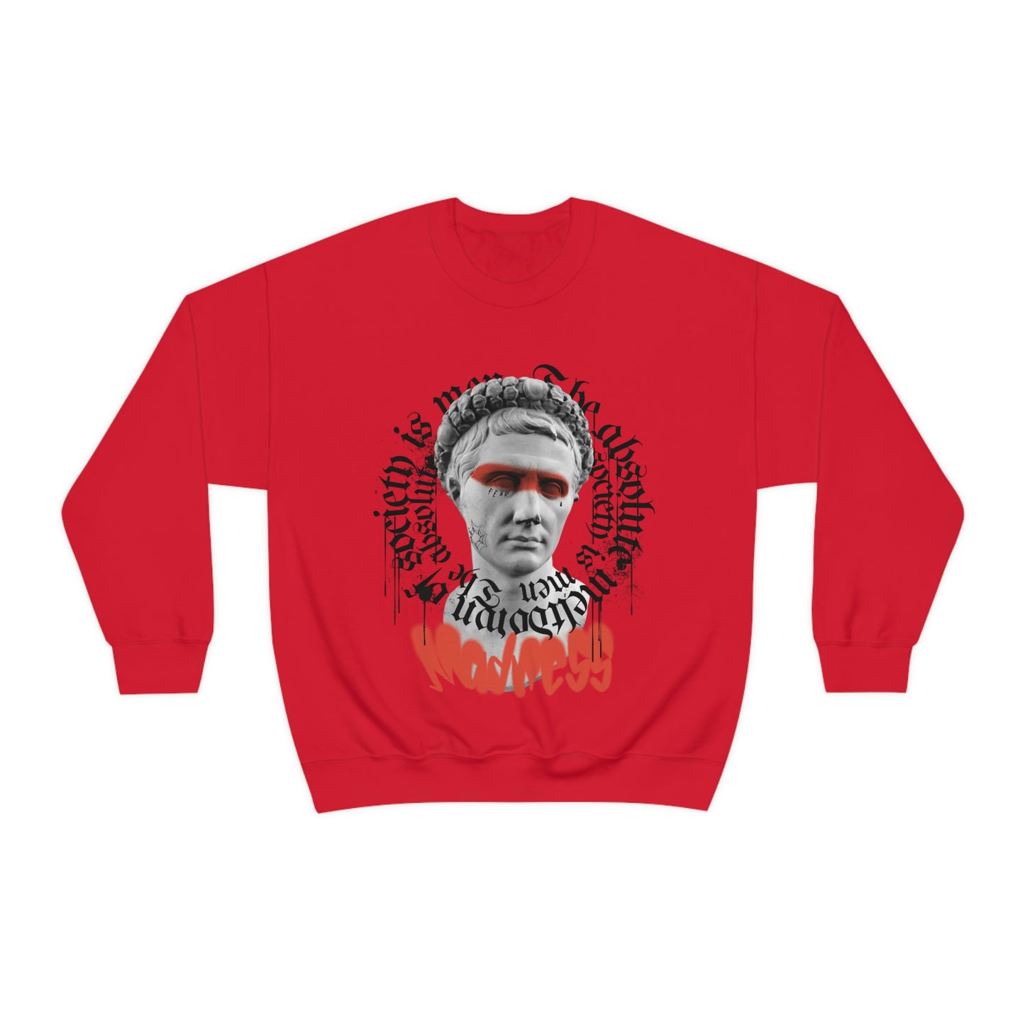 Greek Statue Graffiti Y2k Aesthetic Sweatshirt
