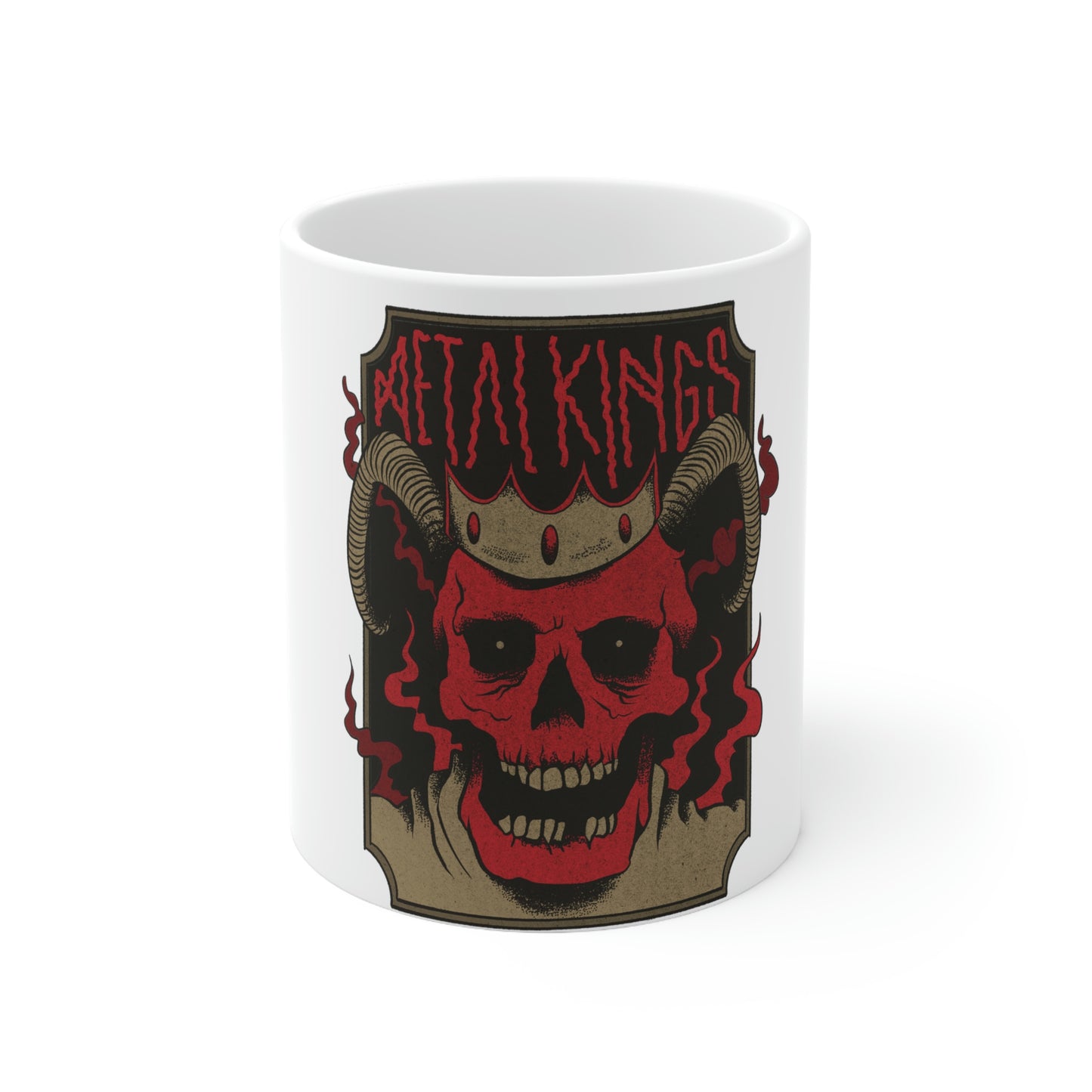 METAL KINGS BAND Goth Aesthetic White Ceramic Mug