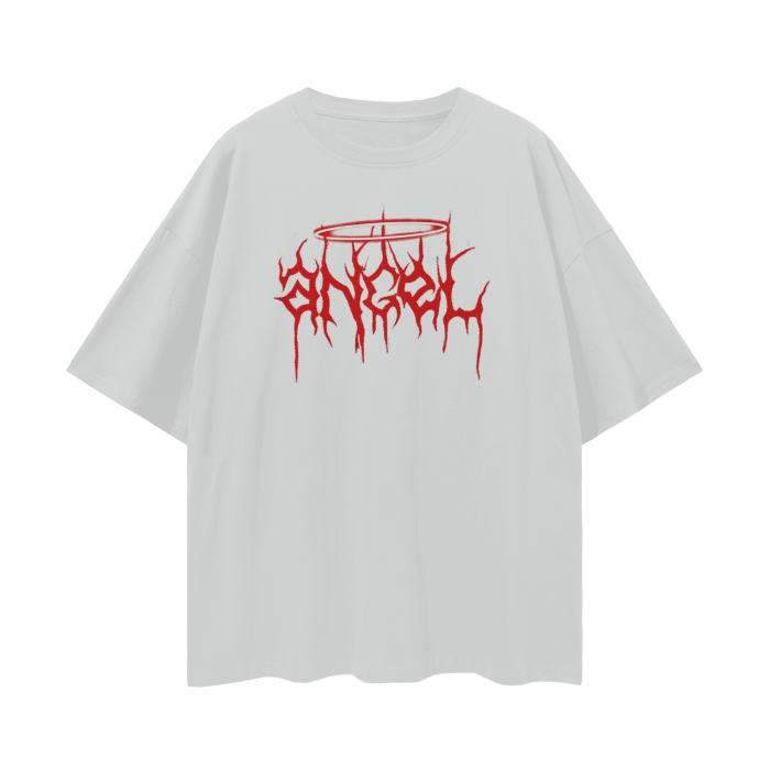 Oversized Alt Grunge Angel T-Shirt