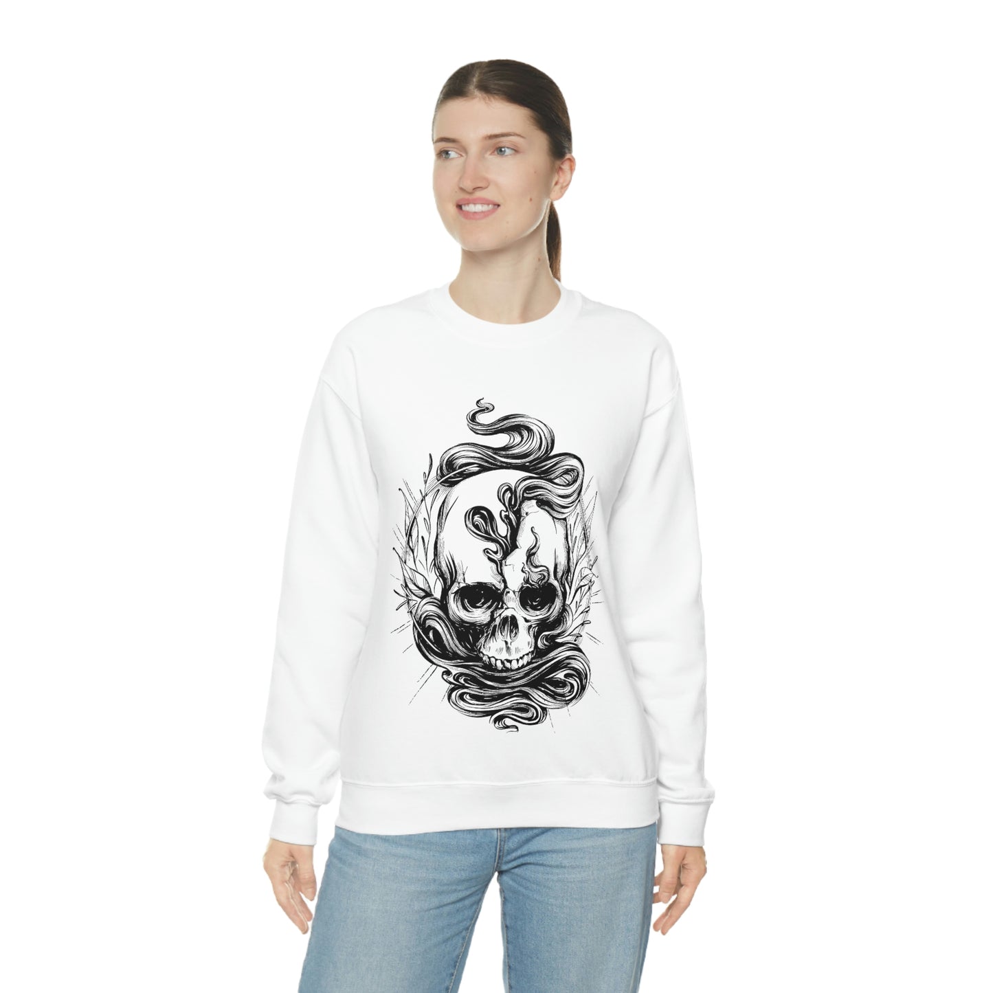 Gothic Skull, Goth Aesthetic Sweatshirt