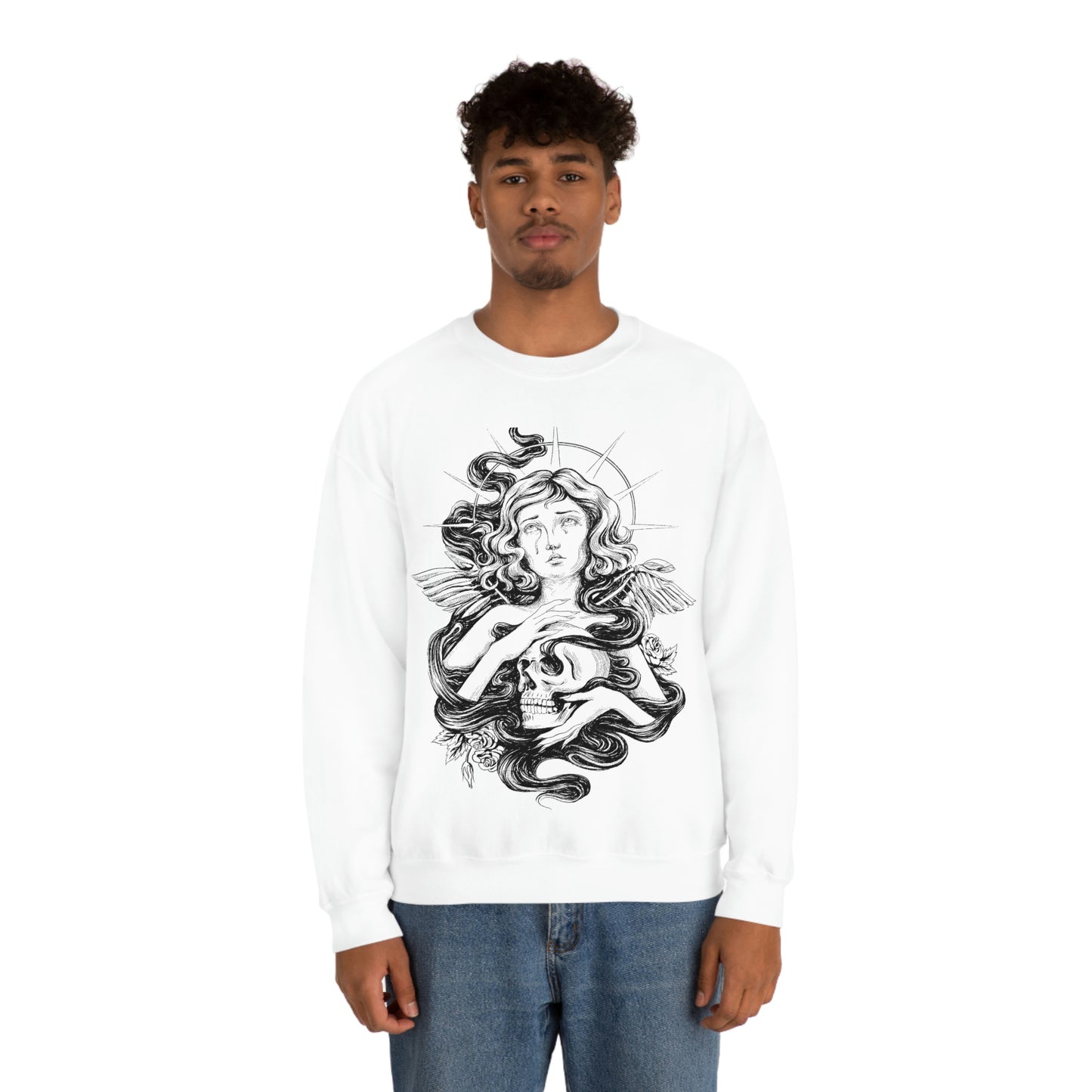 Dark Aesthetic Crying Women Sweatshirt