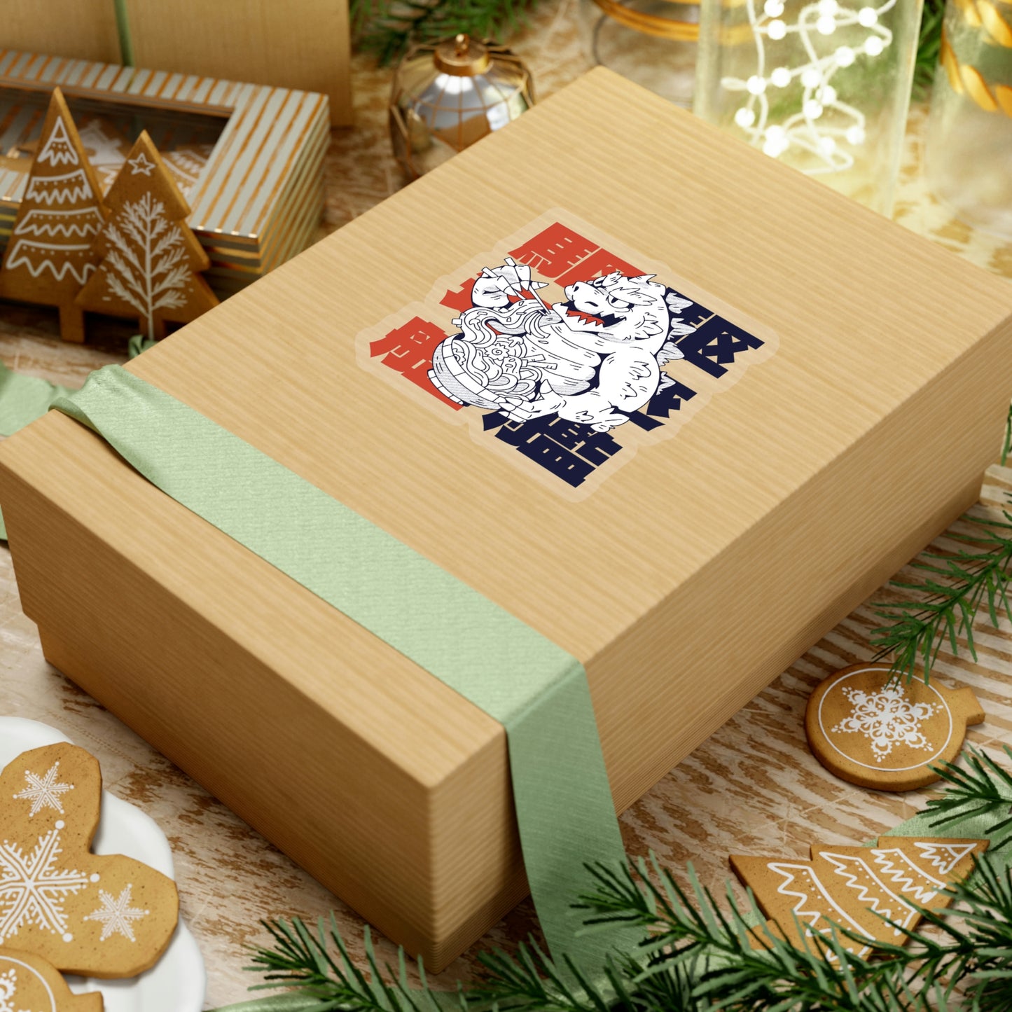 Japanese Aesthetic Monster Eating Ramen Sticker