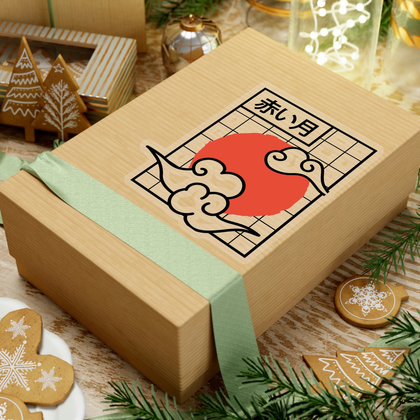 Japanese Aesthetic Redmoon Sticker