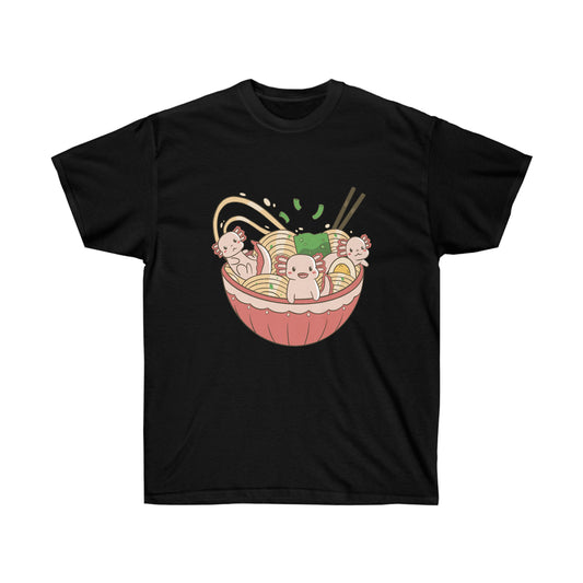 Kawaii Aesthetic, Yami Kawaii Cute Axolotls in Ramen T-Shirt