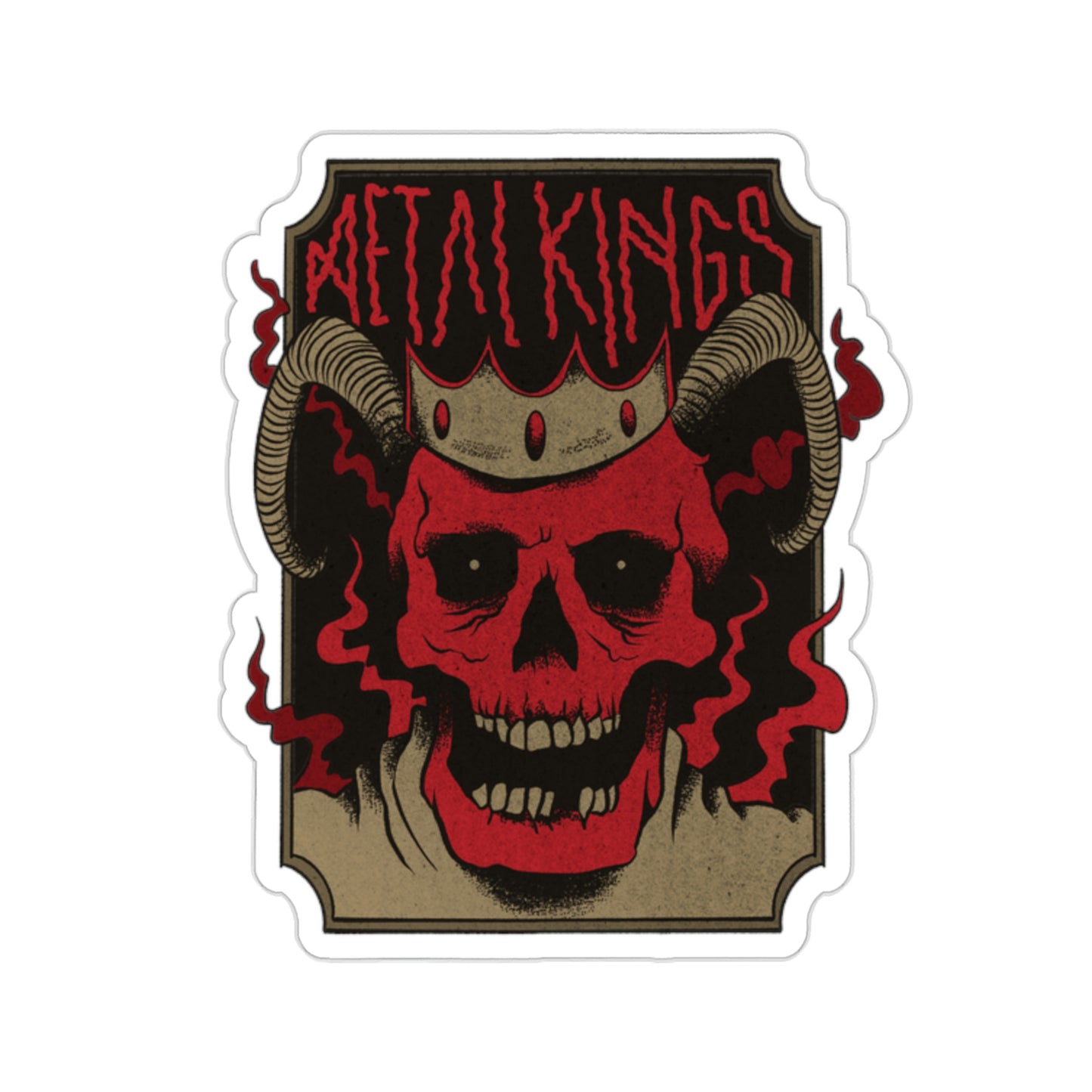 METAL KINGS Skull Sticker