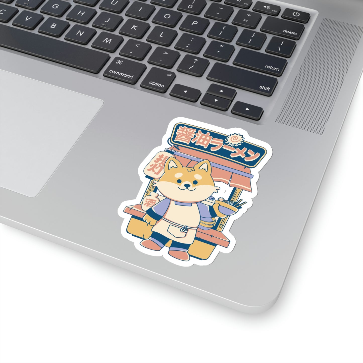 Japanese Aesthetic Ramen Shop, Corgi Sticker