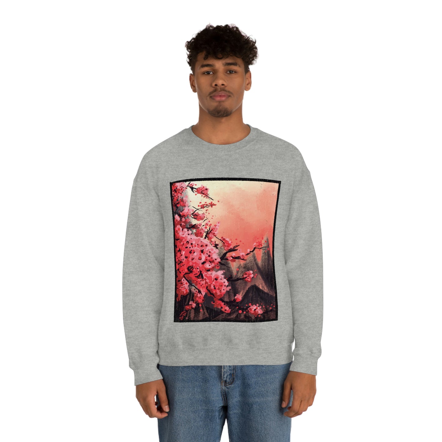 Indie Japanese Art, Japan Streeetwear Retro, Japanese Aesthetic Blossom Sweatshirt