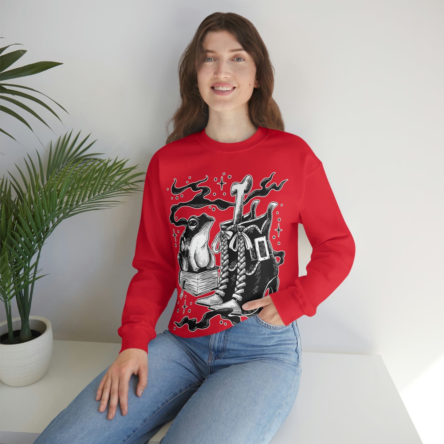 Witch Aesthetic Frog Goth Aesthetic Sweatshirt