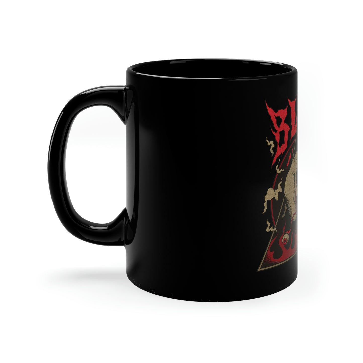 SKULL METAL BAND Goth Aesthetic Bleed 11oz Black Mug