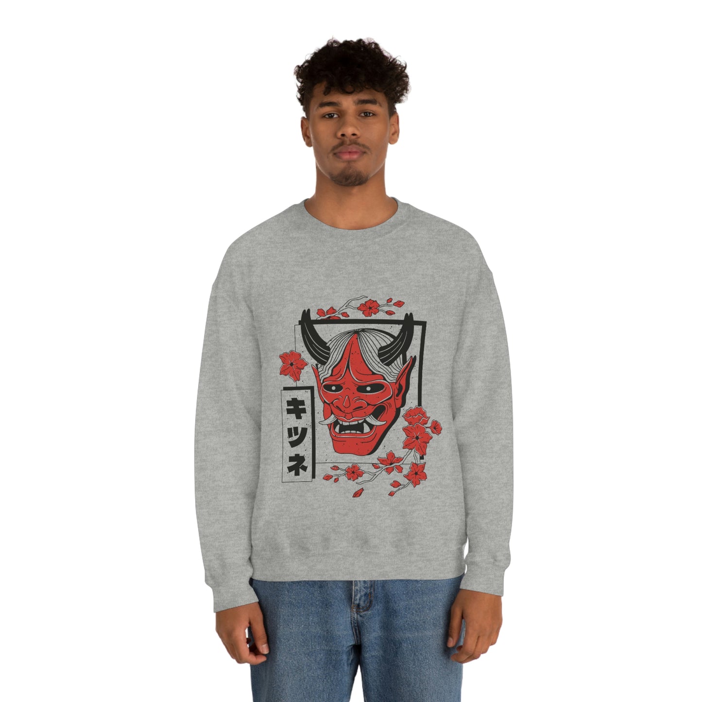 Indie Japanese Art, Japan Streeetwear Retro, Japanese Aesthetic Mask Sweatshirt