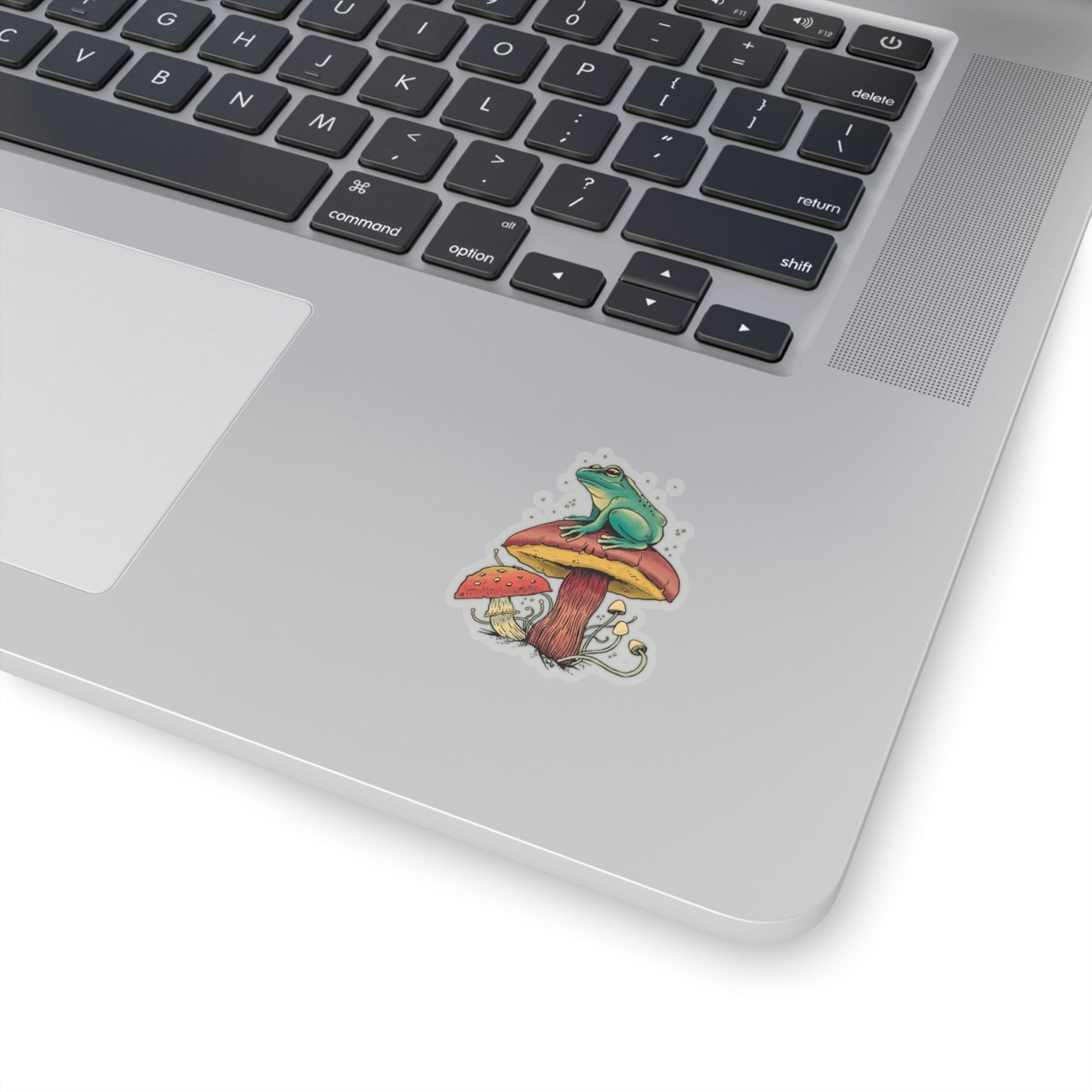 Cottagecore Aesthetic Mushrooms and Frog Sticker