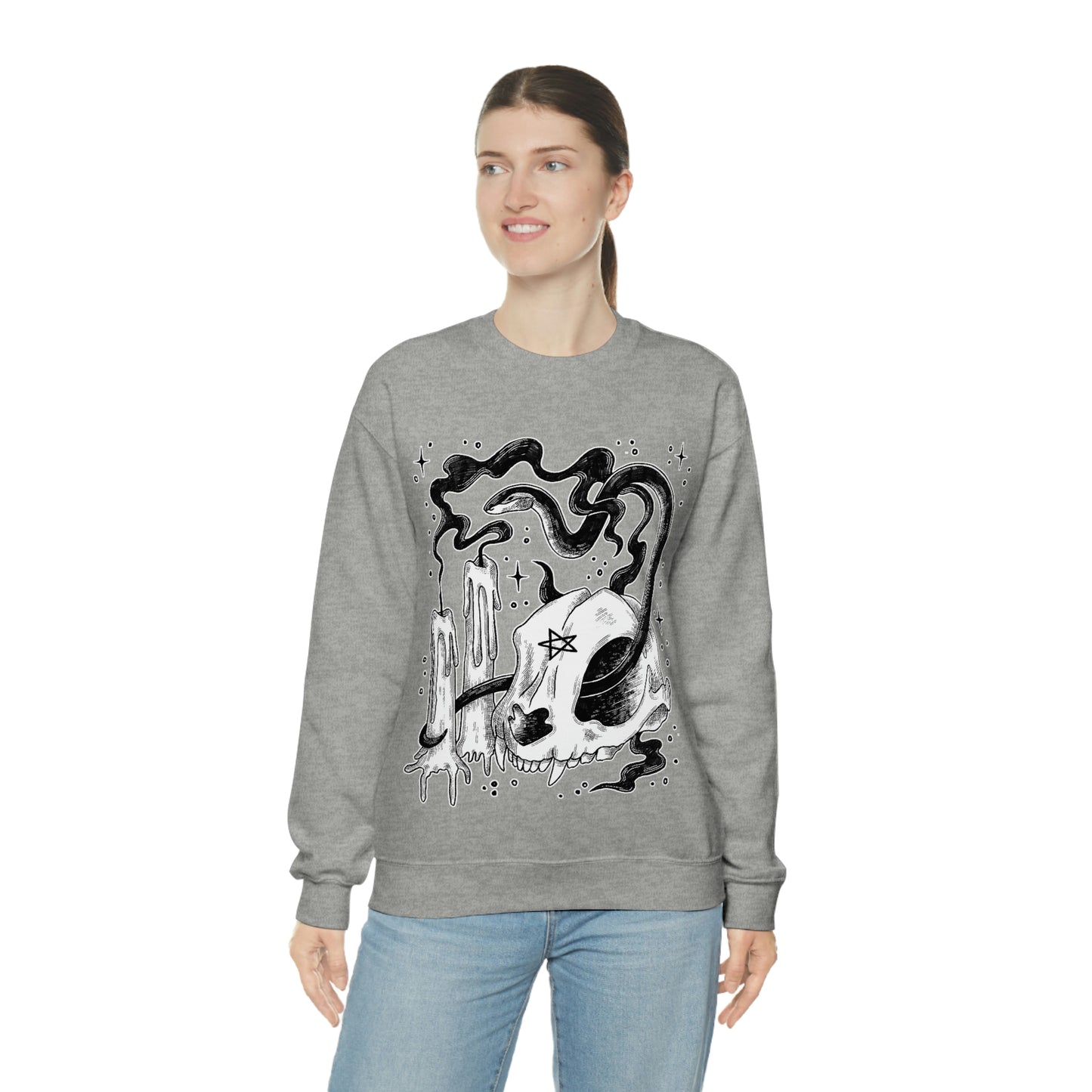 Witch Aesthetic Skull Goth Aesthetic Sweatshirt