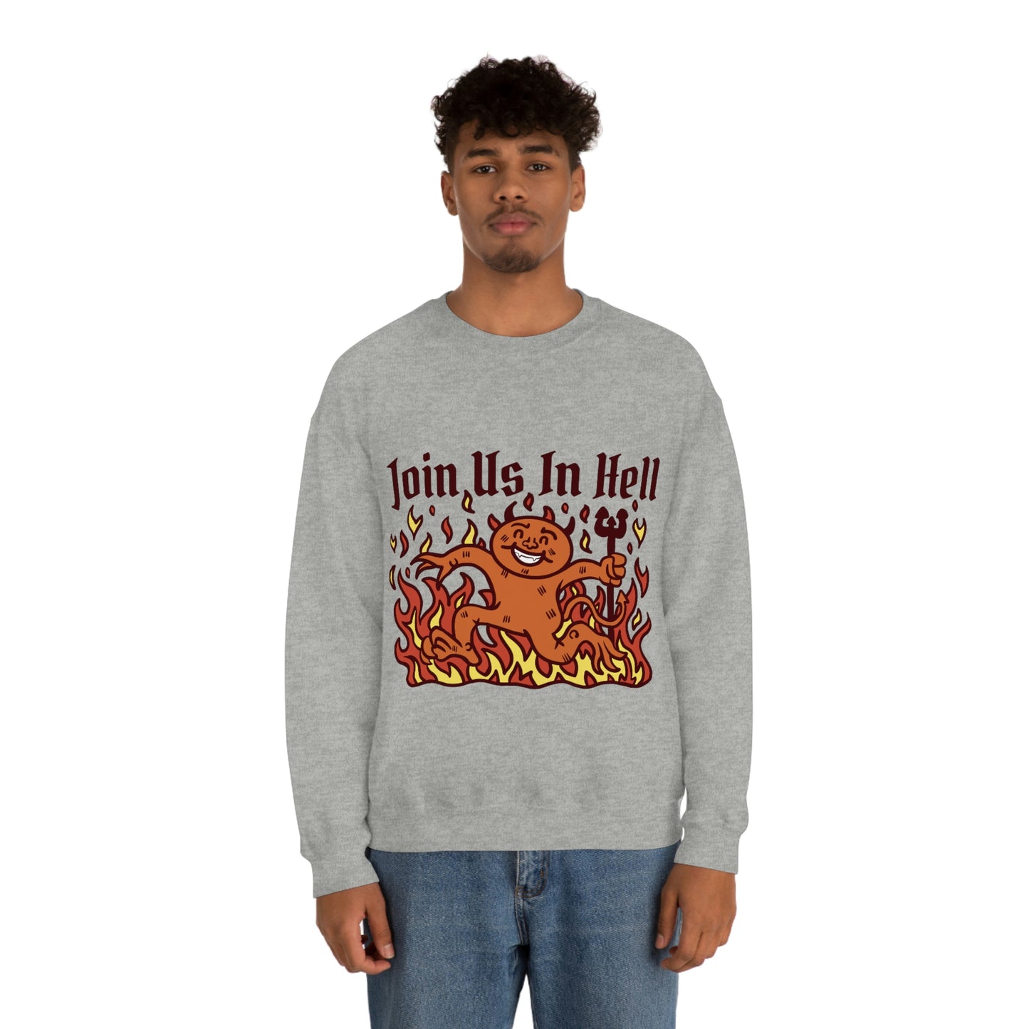 Join Us In Hell Cute Demon, Goth Aesthetic Sweatshirt