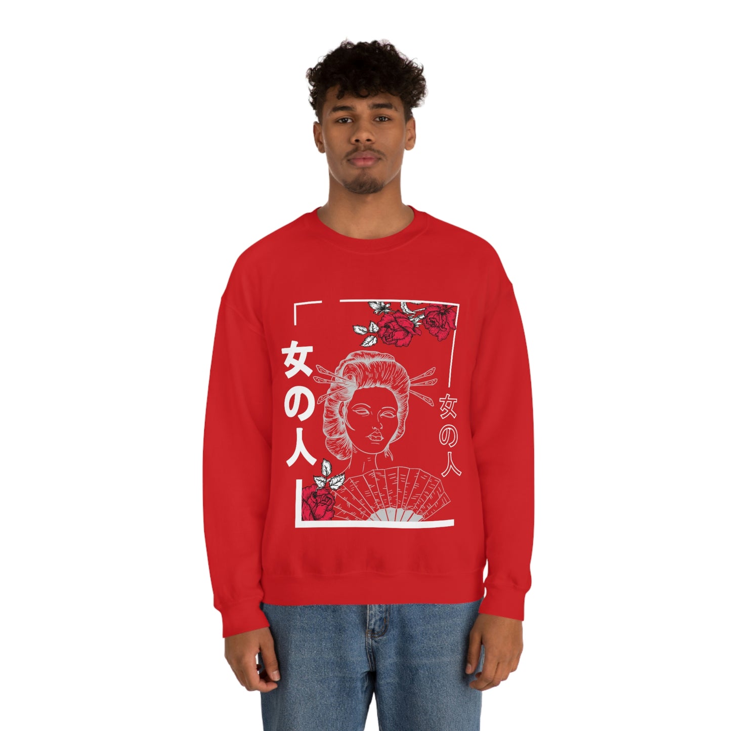 Indie Art Japanese Aesthetic Line Art Geisha Sweatshirt