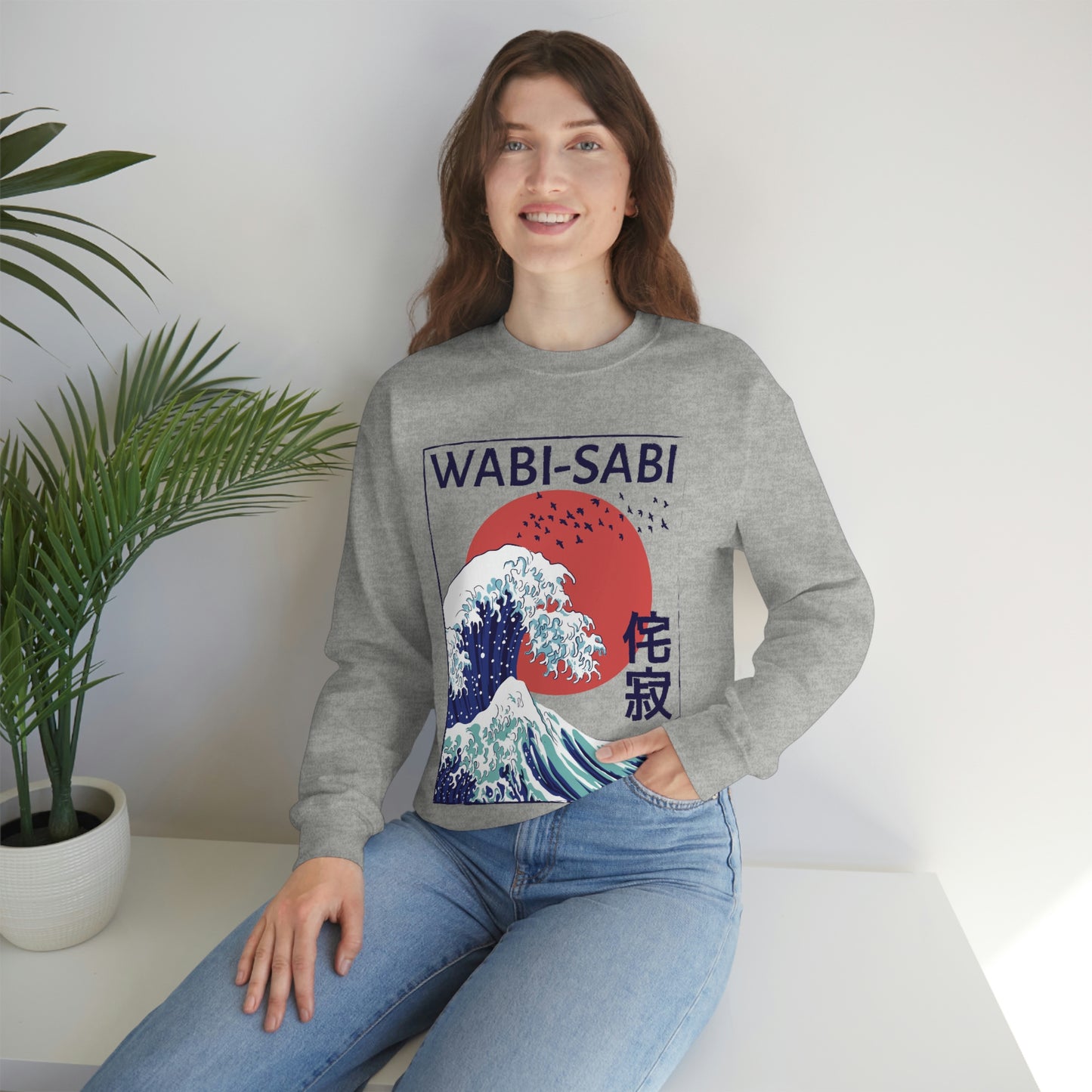 Indie Japanese Art, Japan Streeetwear Retro, Japanese Aesthetic Wave Sweatshirt