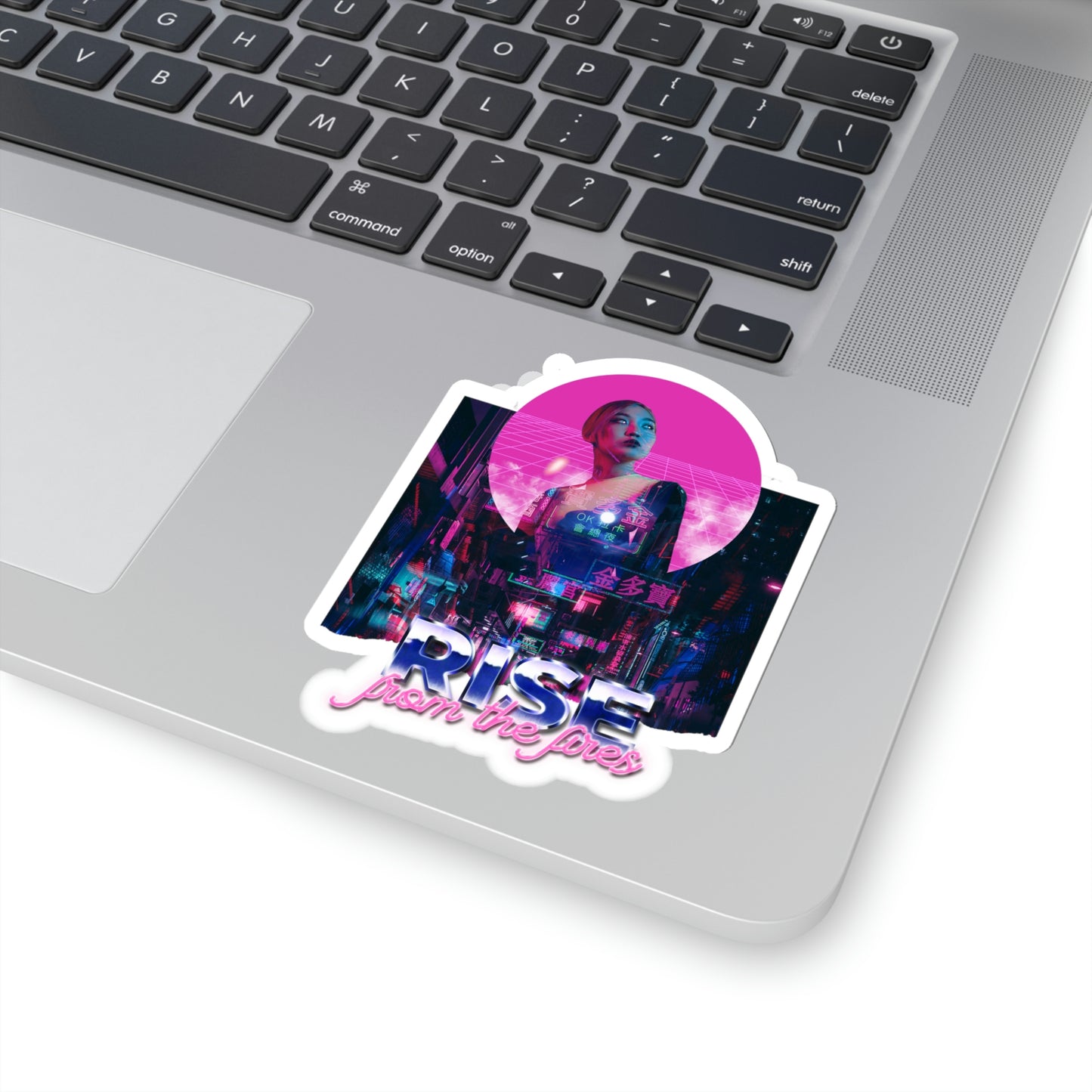 Japanese Aesthetic Girl 80's runner Sticker