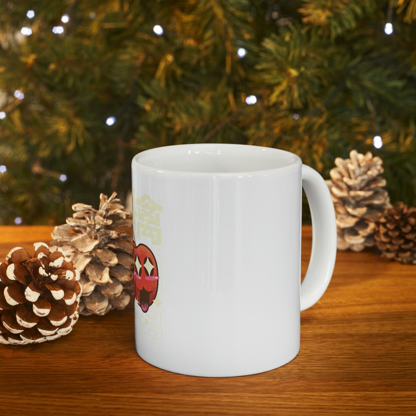 Cute Apple Pastel Kawaii Aesthetic, Yami Kawaii, Japanese Aesthetic Otaku White Ceramic Mug 11oz