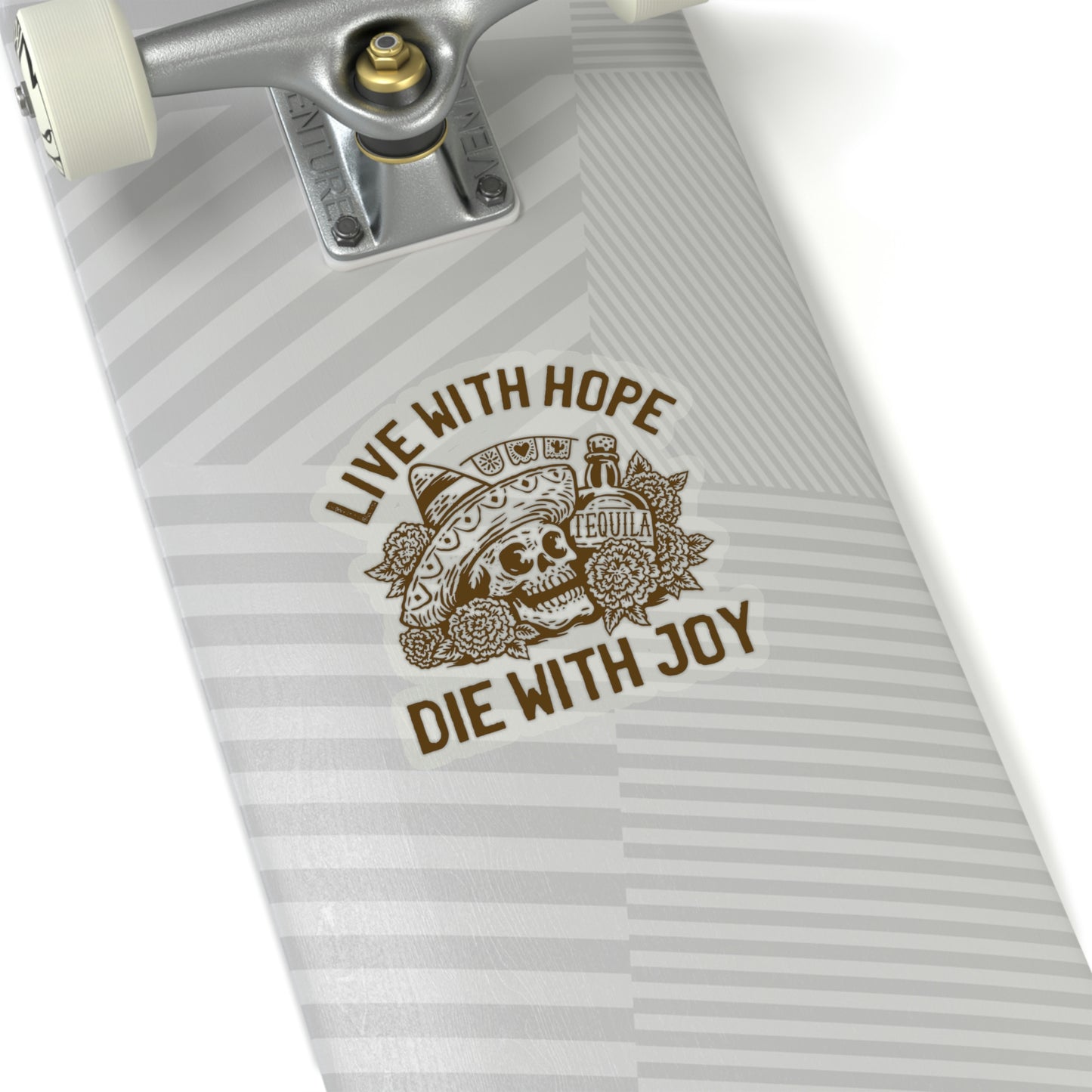 Live with hope die with joy day of the dead skull Sticker