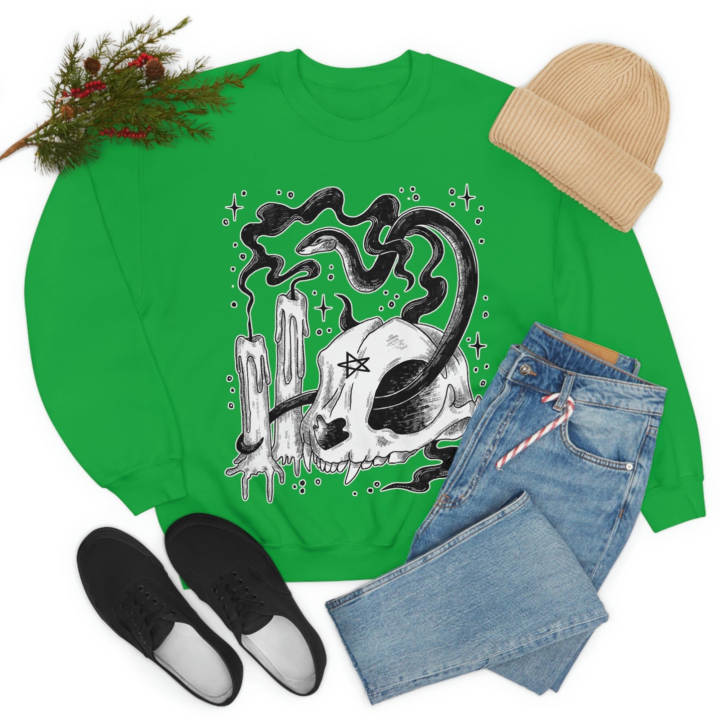 Witch Aesthetic Skull Goth Aesthetic Sweatshirt