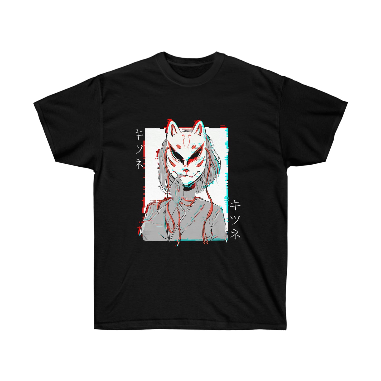 Japanese Aesthetic Kitsune Japan Mask T-Shirt