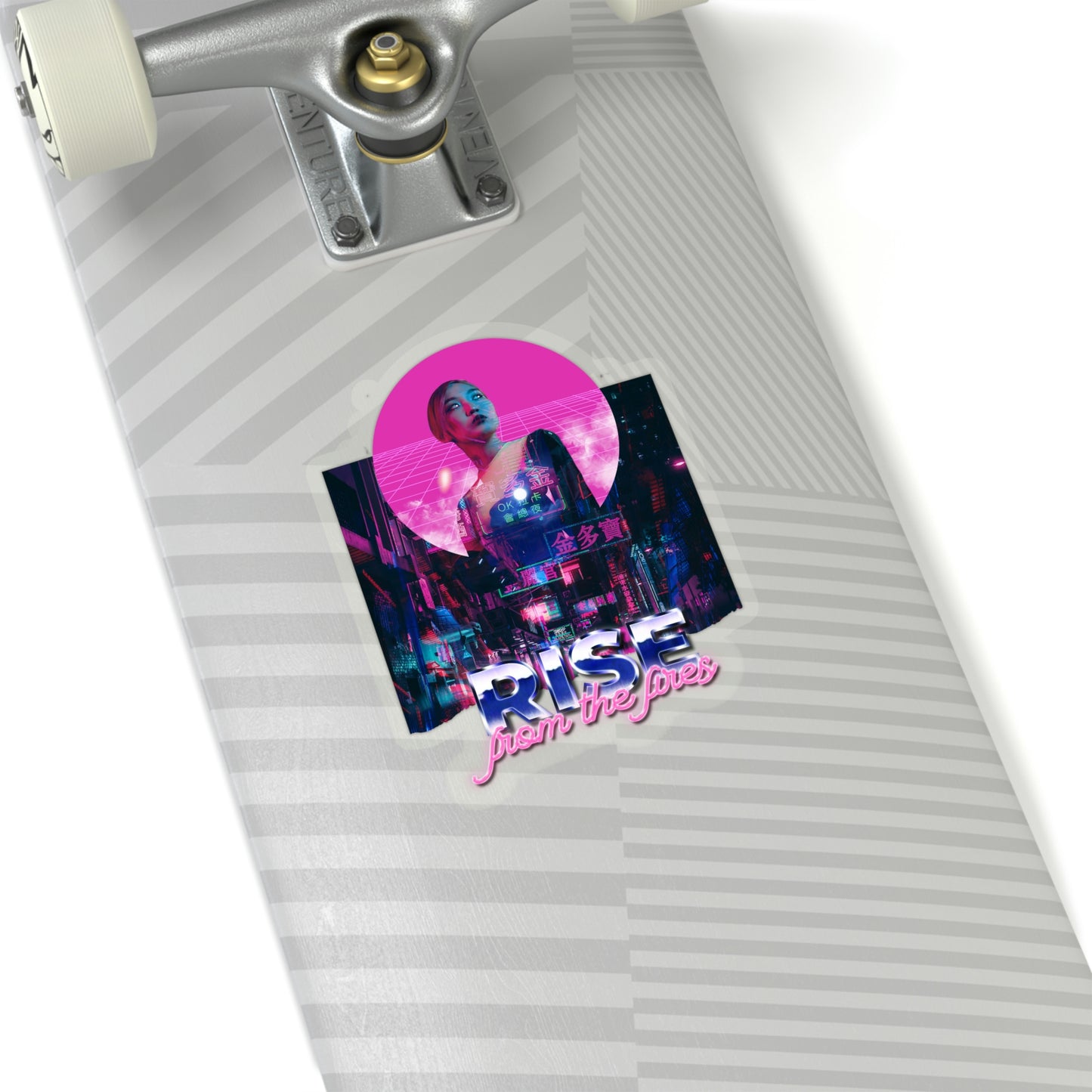 Japanese Aesthetic Girl 80's runner Sticker