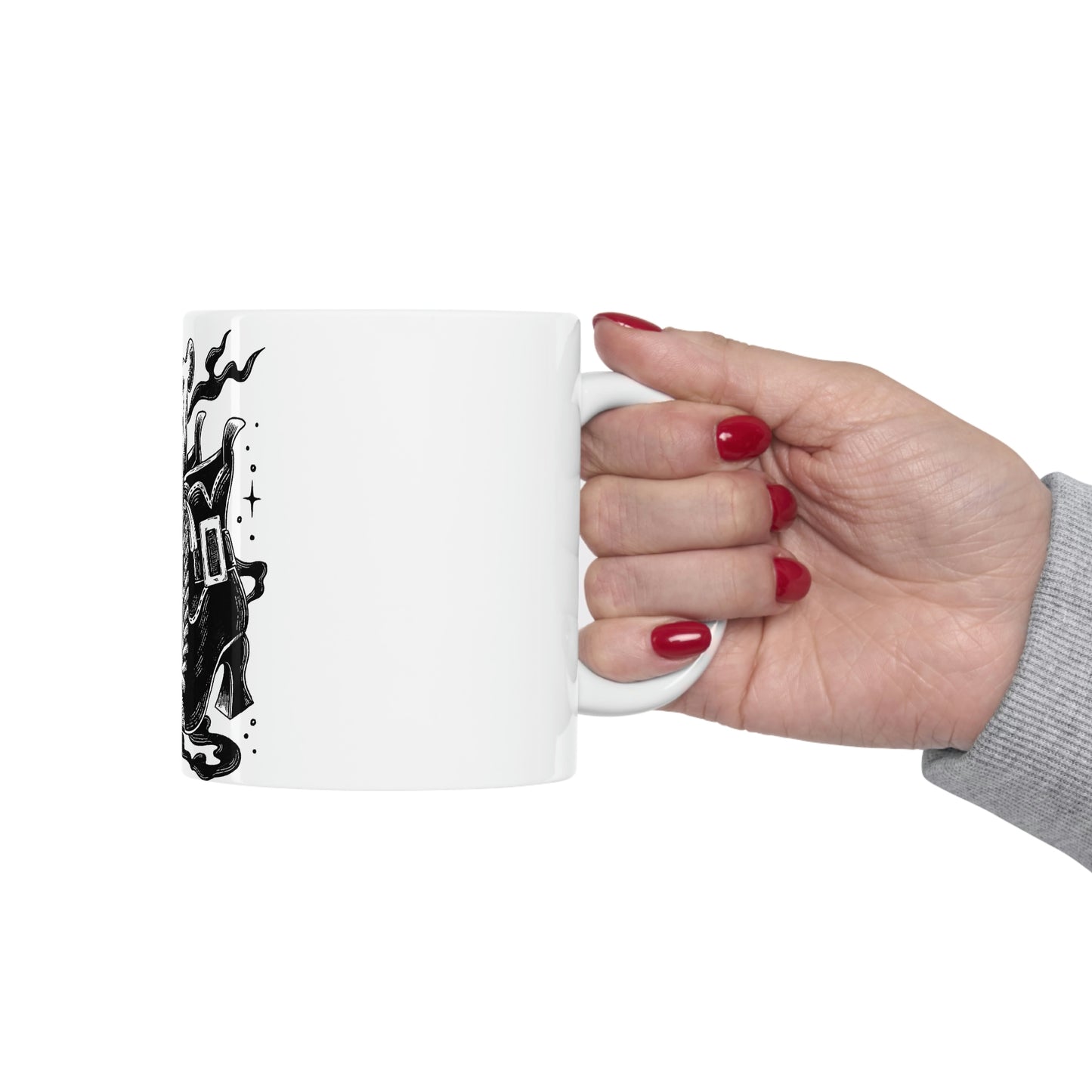 Witch Aesthetic Frog Goth Aesthetic White Ceramic Mug