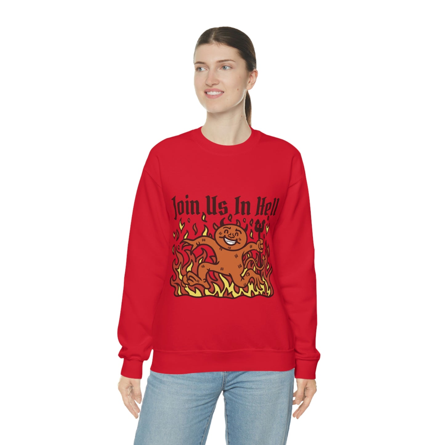 Join Us In Hell Cute Demon, Goth Aesthetic Sweatshirt