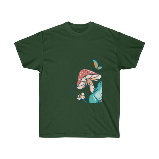 Cottagecore Aesthetic Mushrooms and Frog T-Shirt