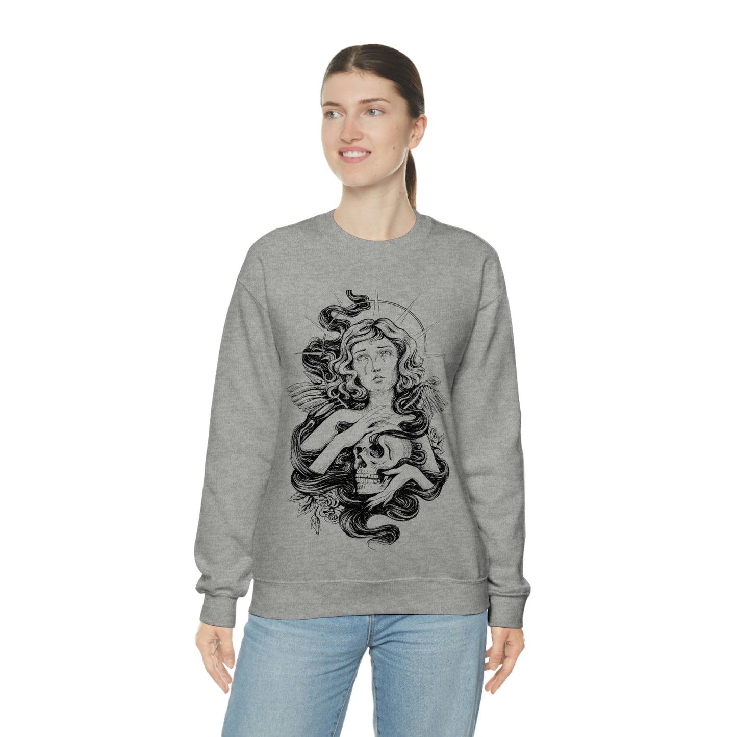 Dark Aesthetic Crying Women Sweatshirt