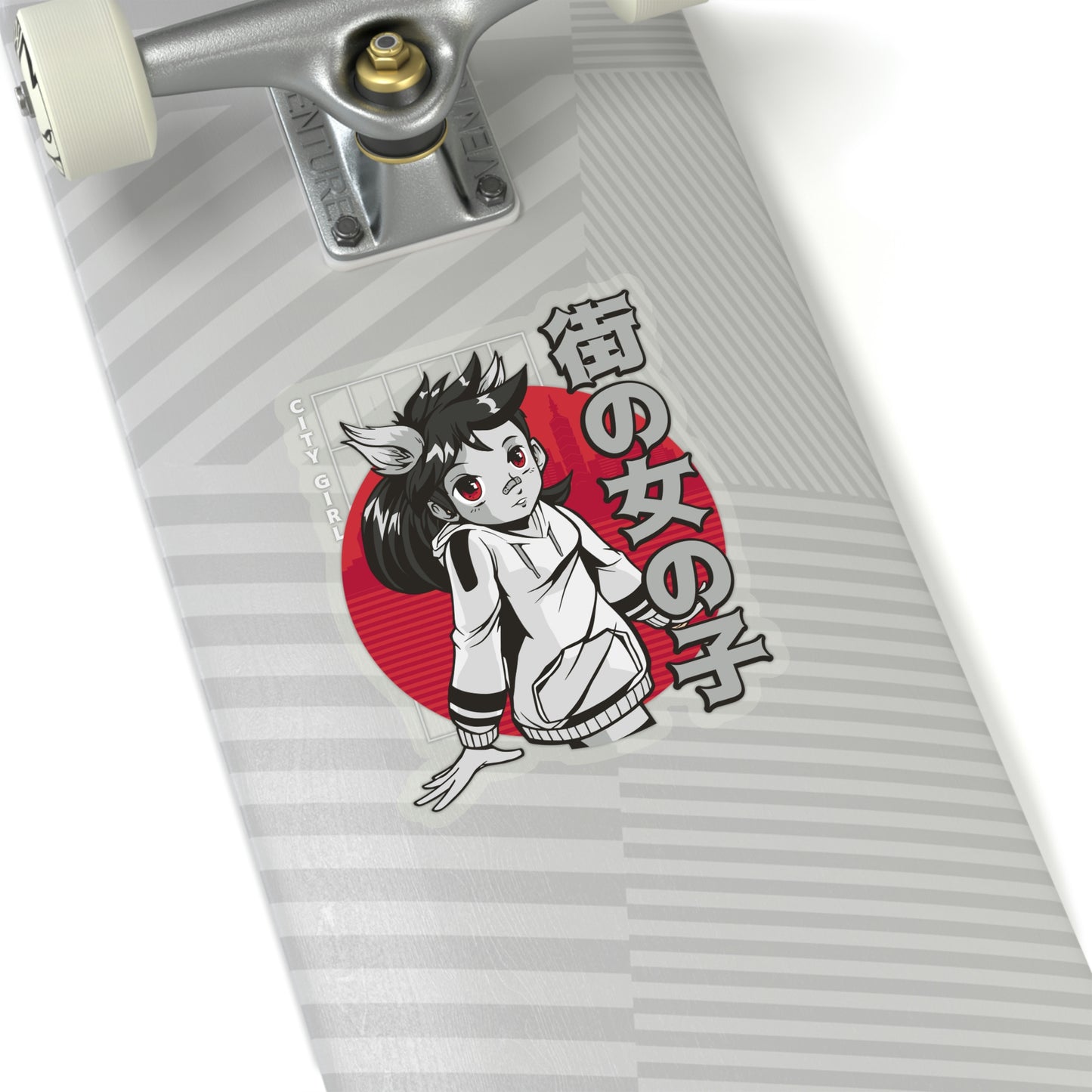 Japanese Aesthetic Anime City Girl Sticker