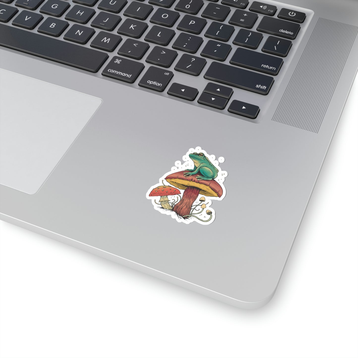 Cottagecore Aesthetic Mushrooms and Frog Sticker