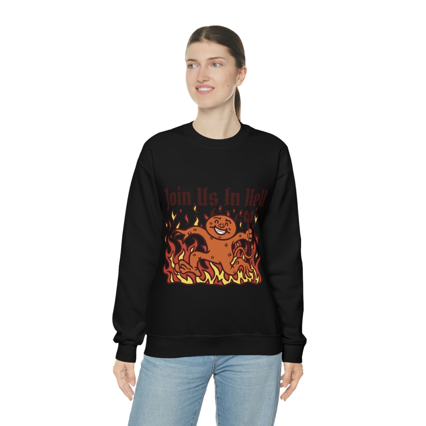 Join Us In Hell Cute Demon, Goth Aesthetic Sweatshirt