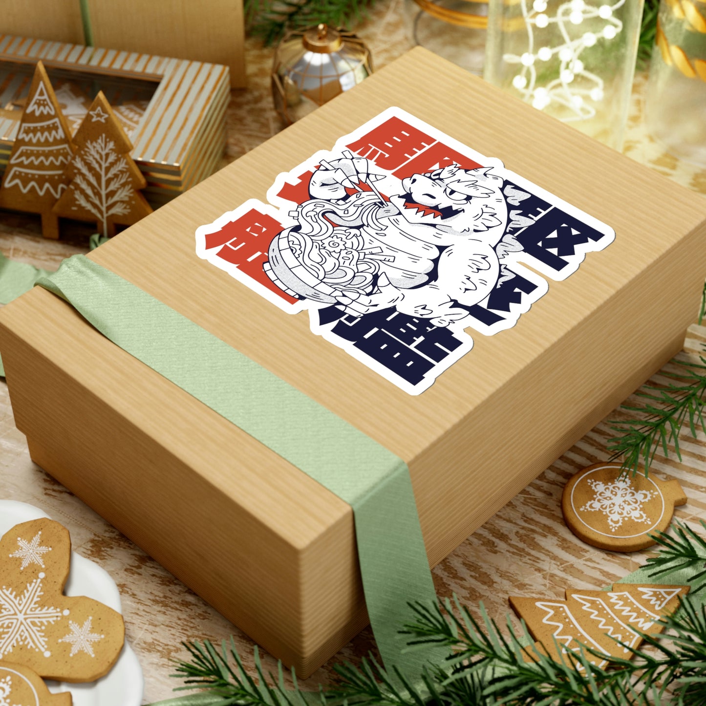 Japanese Aesthetic Monster Eating Ramen Sticker