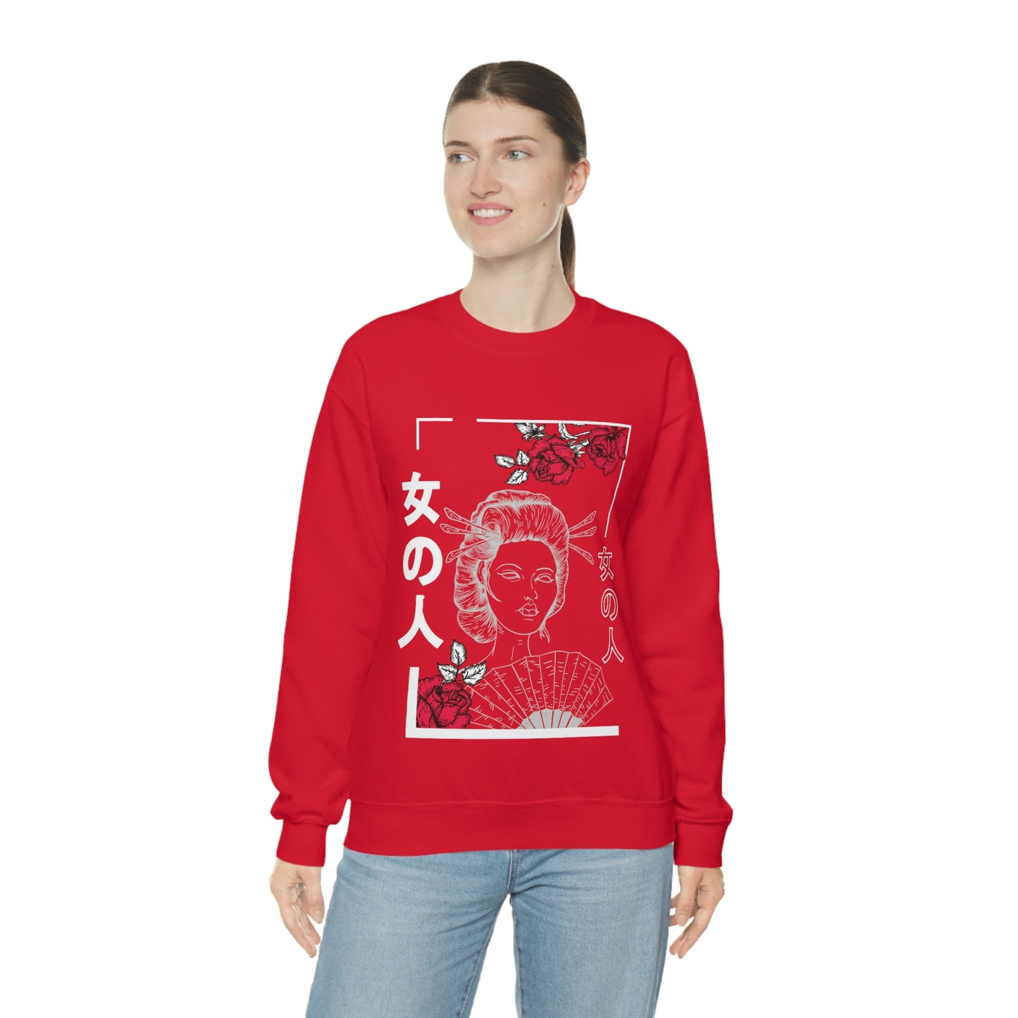 Indie Art Japanese Aesthetic Line Art Geisha Sweatshirt