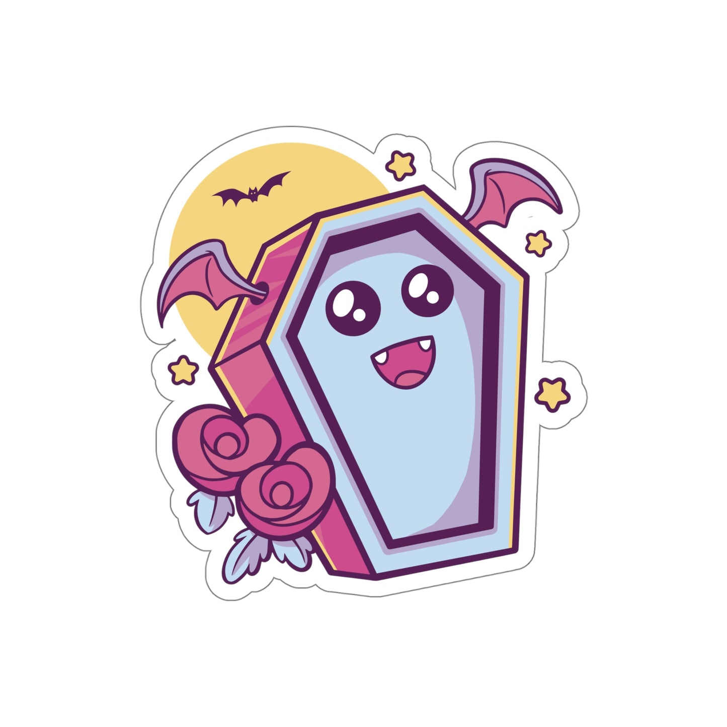 Cute Coffin Pastel Kawaii Aesthetic, Yami Kawaii, Japanese Aesthetic Otaku Sticker