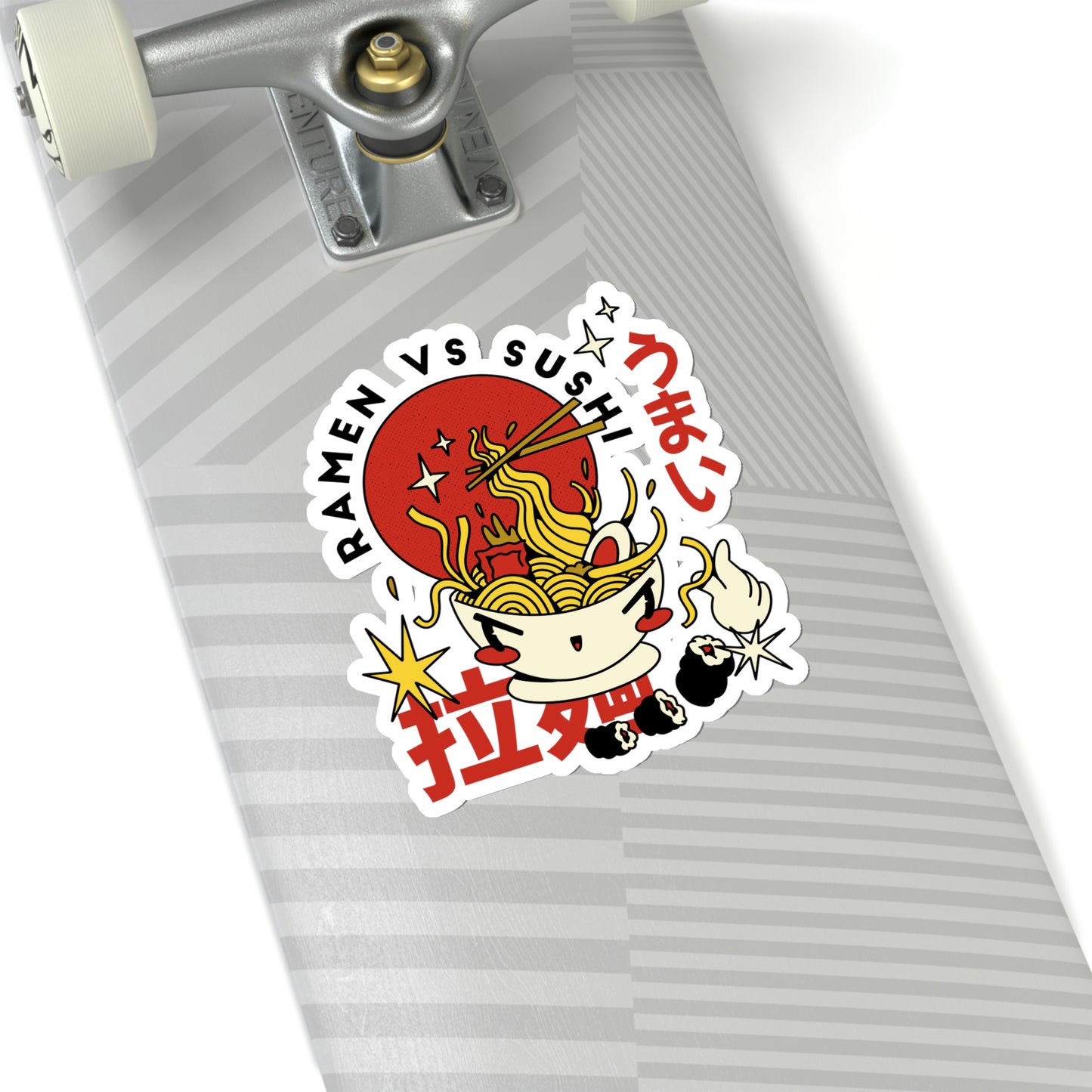 Japanese Aesthetic Ramen Vs Sushi Sticker