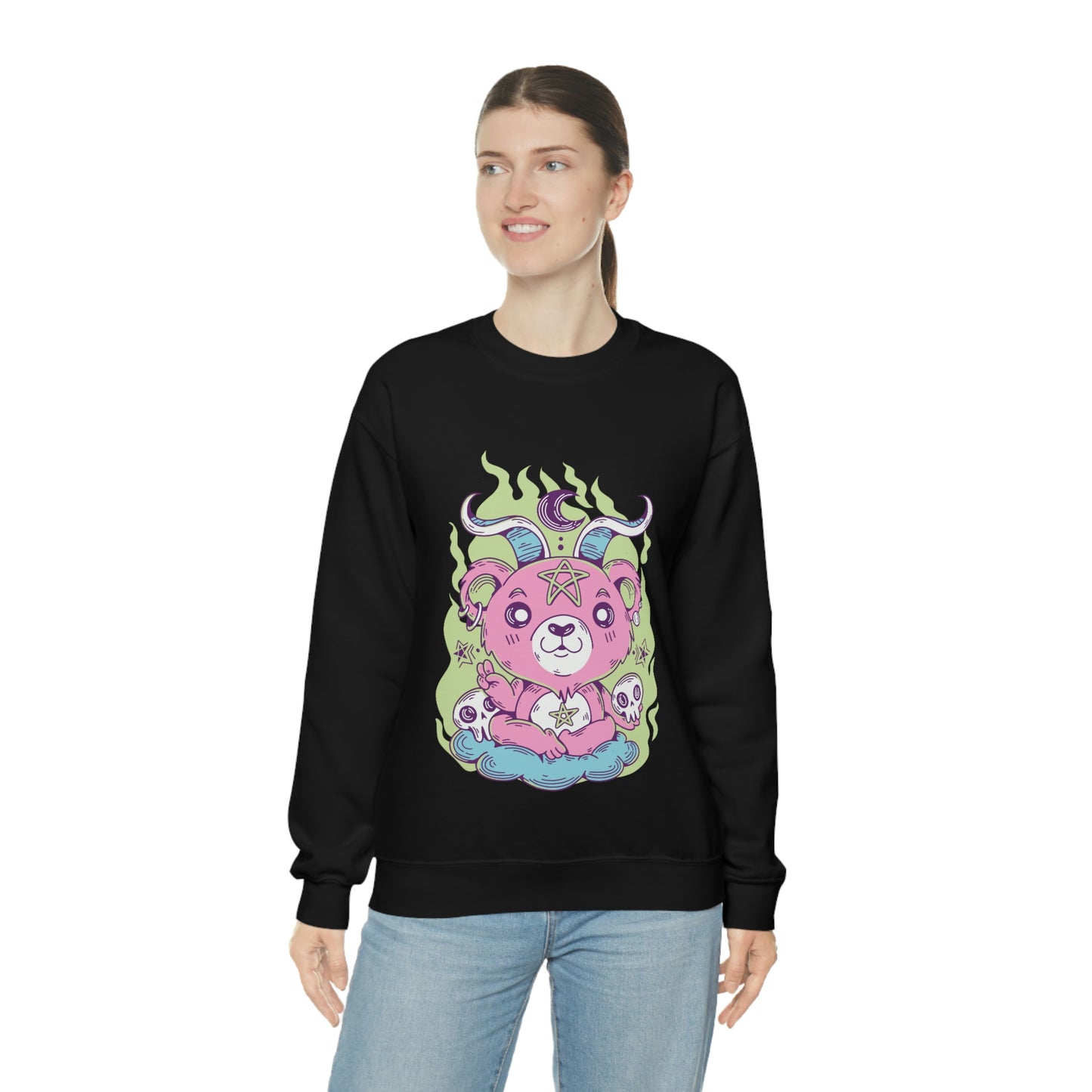 Gothic Bear Cute Occult Goth Aesthetic Sweatshirt